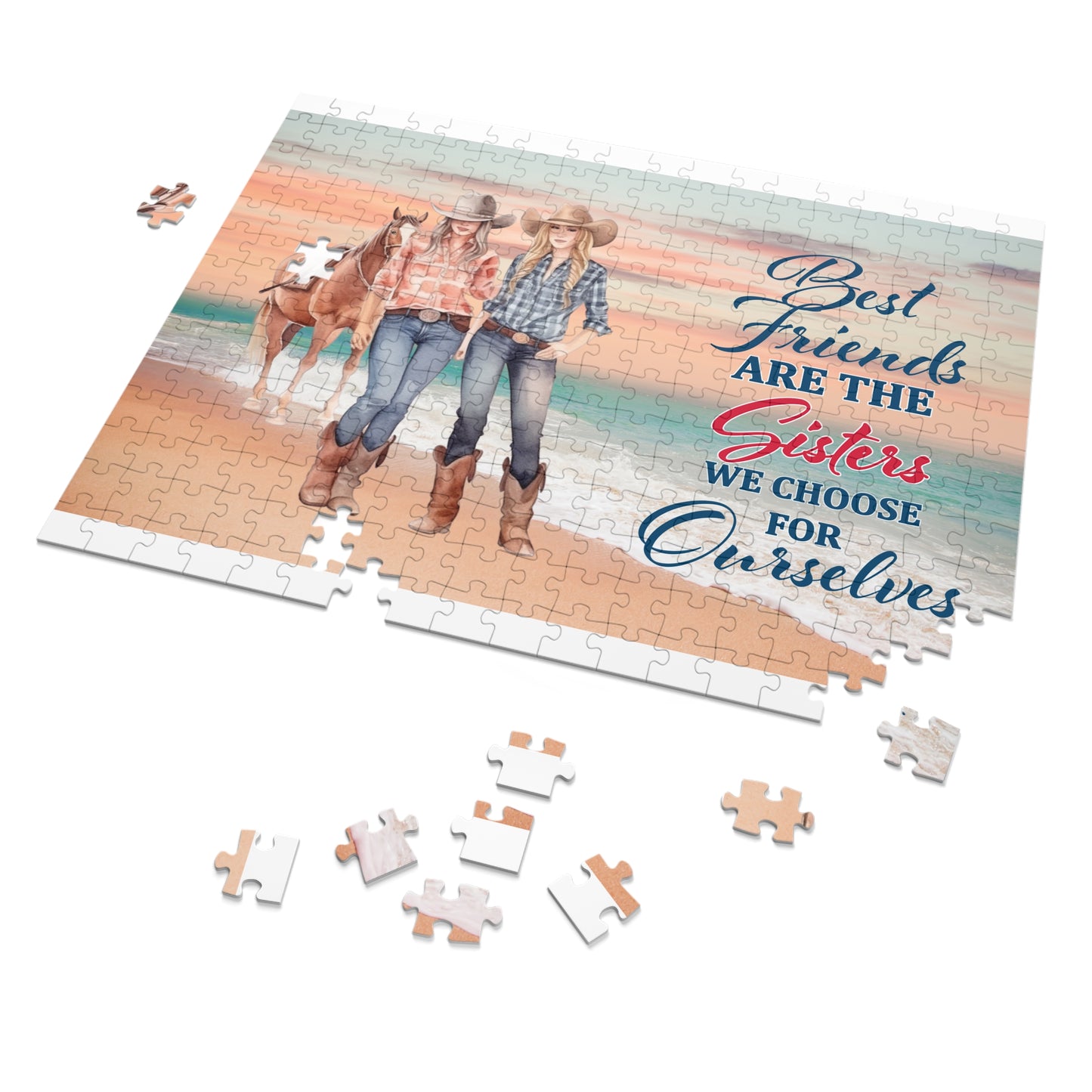 Jigsaw Puzzle, Western, Best Friends are the Sisters we Choose for Ourselves, Personalised/Non-Personalised (30, 110, 252, 500,1000-Piece)