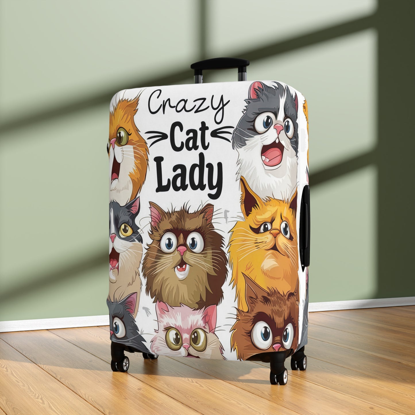 Luggage Cover, Crazy Cat Lady, awd-1489