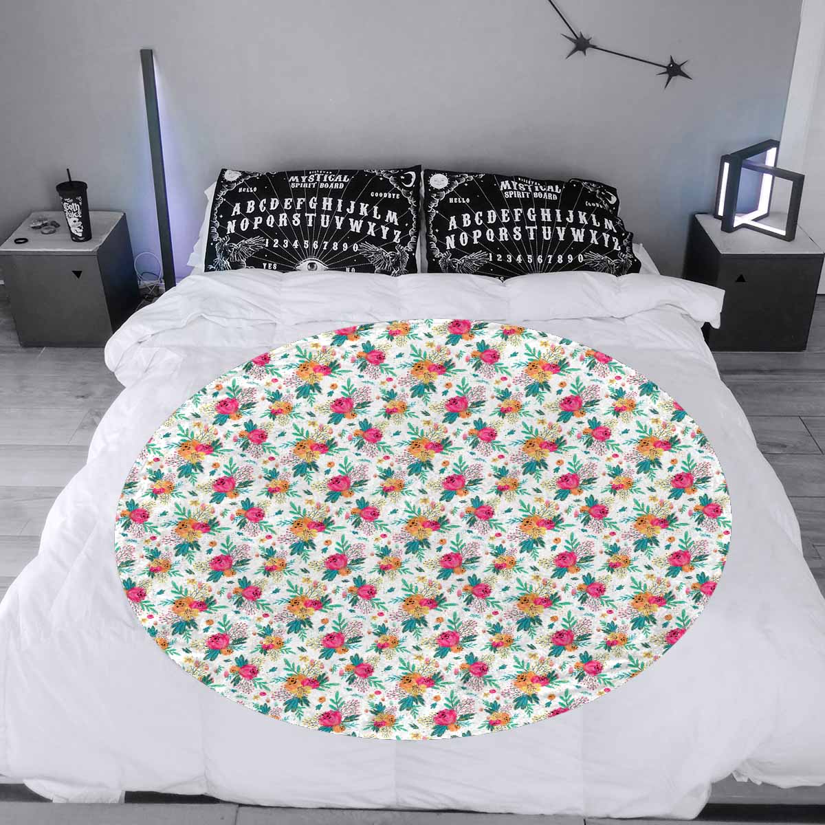 Australian Floral  Circular Micro Fleece Blanket 60"