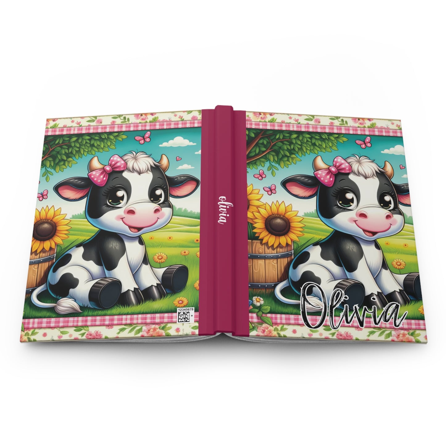 Personalised Hardcover Journal Matte, Cow, awd-1491