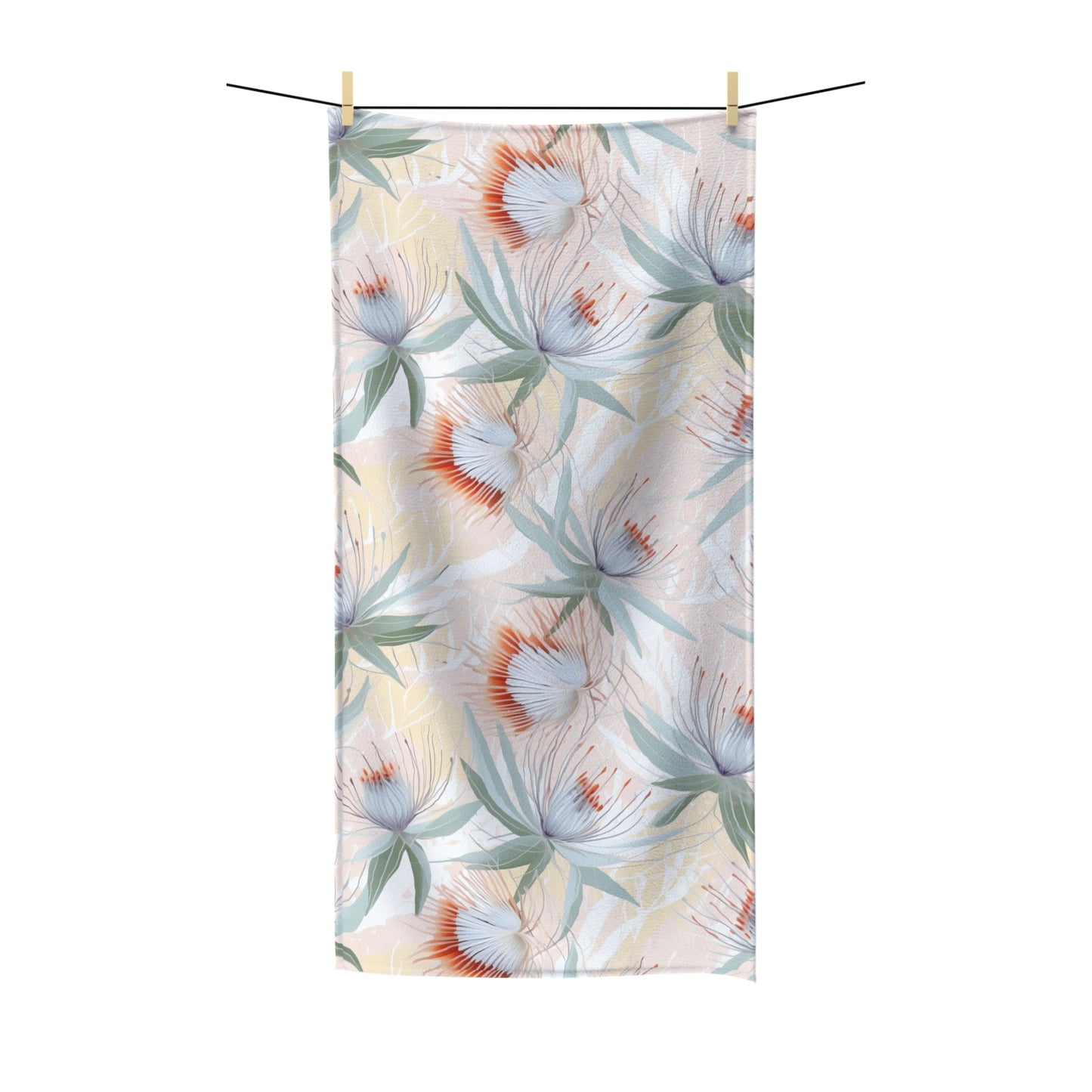 Beach Towel, Boho Floral, Polycotton Towel