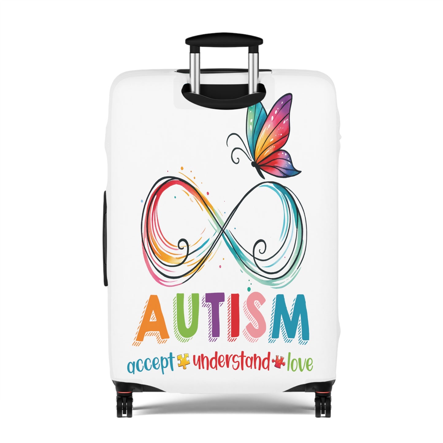 Luggage Cover, Autism, Accept, Understand, Love, awd-1074