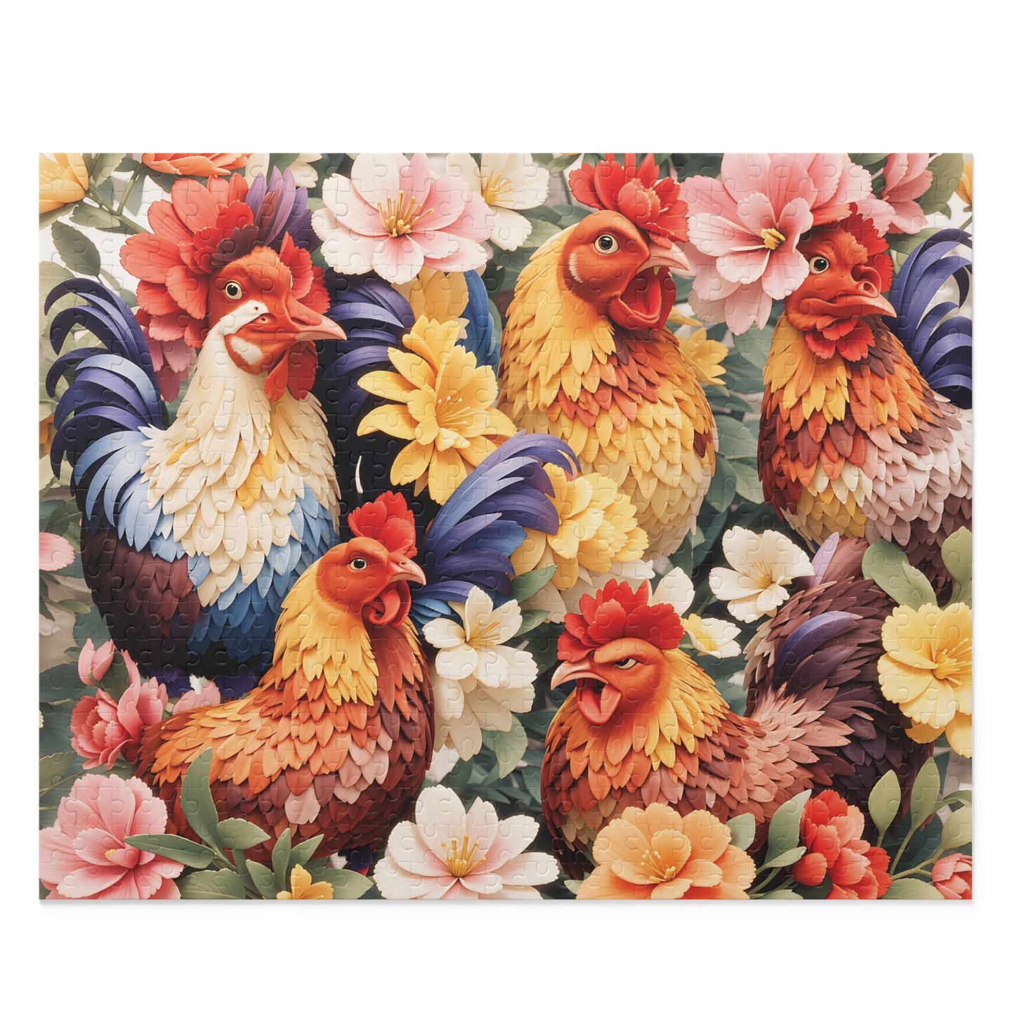 Personalised/Non-Personalised Puzzle, Chickens/Rooster (120, 252, 500-Piece)