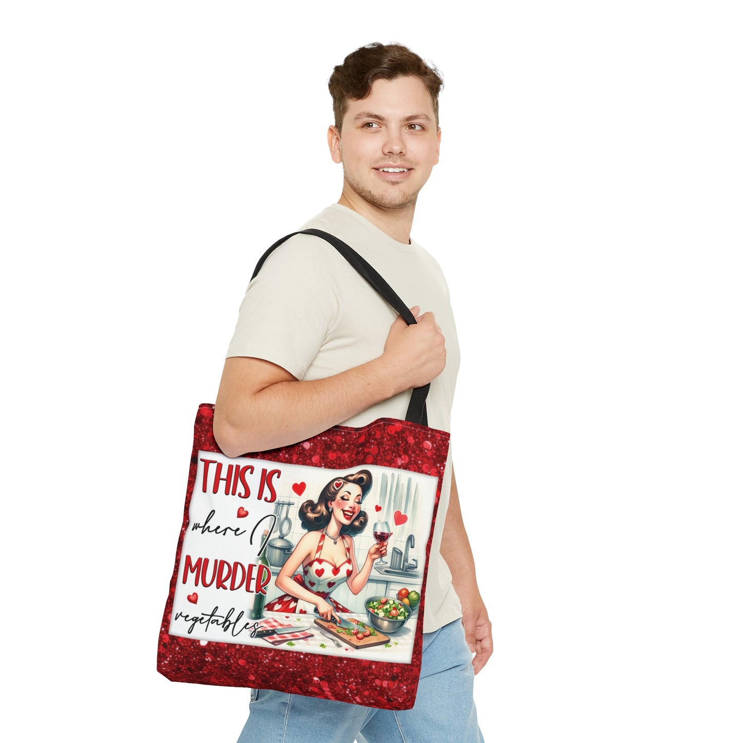 Tote Bag, Retro, This is where I murder Vegetables