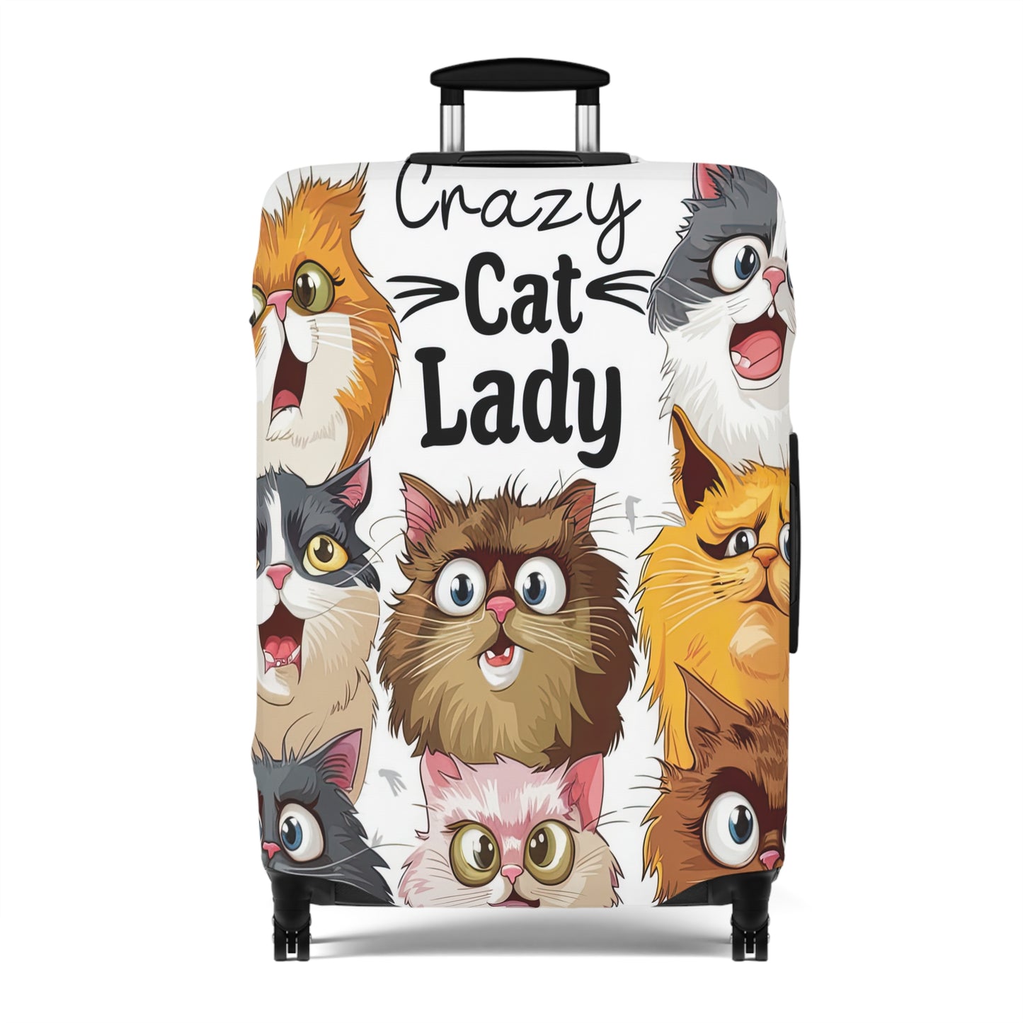 Luggage Cover, Crazy Cat Lady, awd-1489