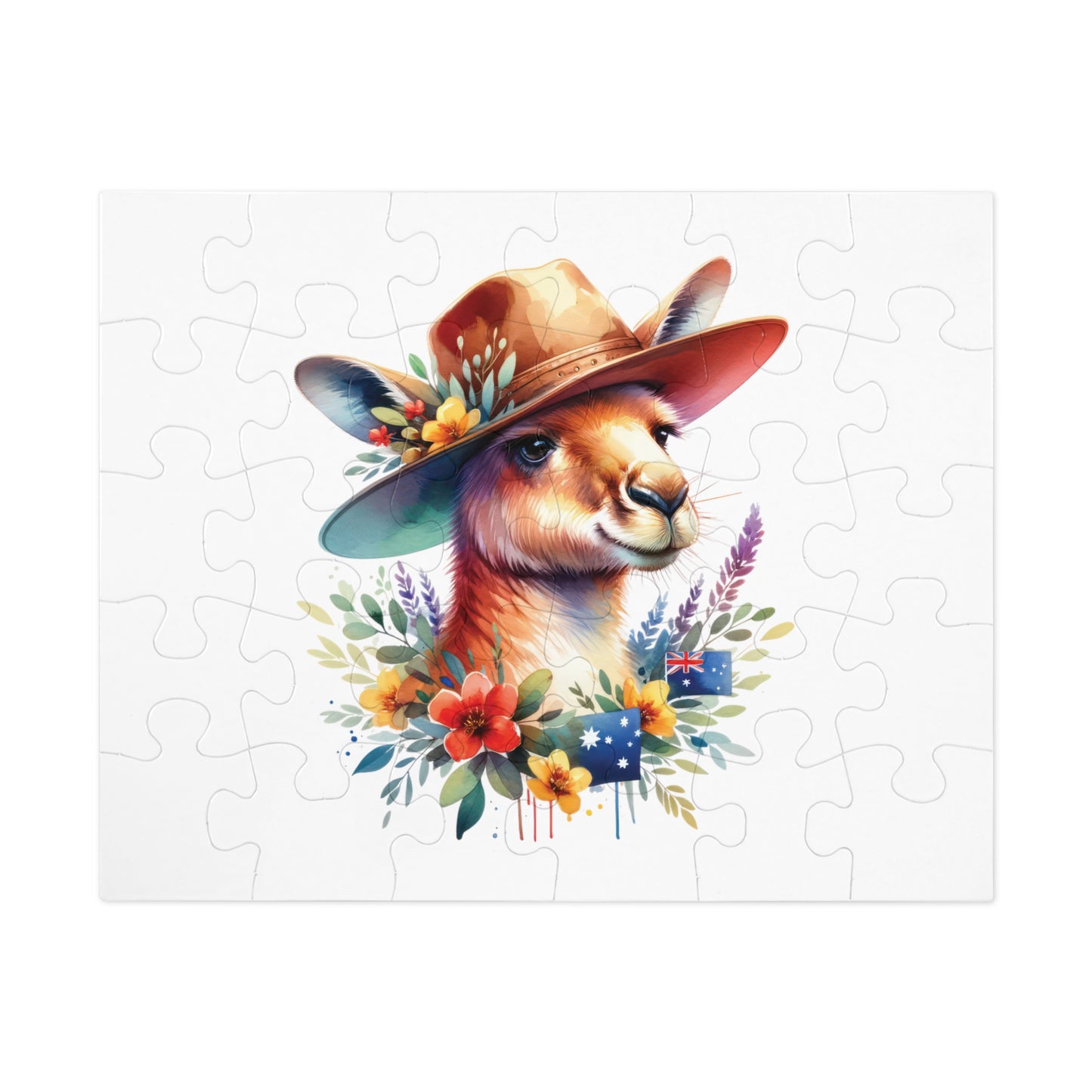 Jigsaw Puzzle in Tin, Australian Animals, Kangaroo, Personalised/Non-Personalised, awd-1315 (30, 110, 252, 500,1000-Piece)