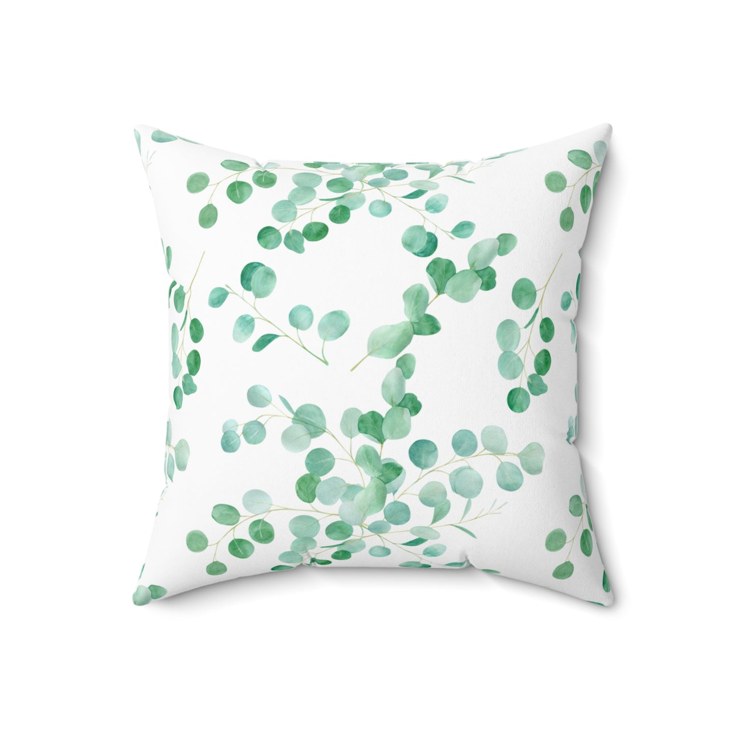 Spun Polyester Square Pillow, Australian Eucalyptus