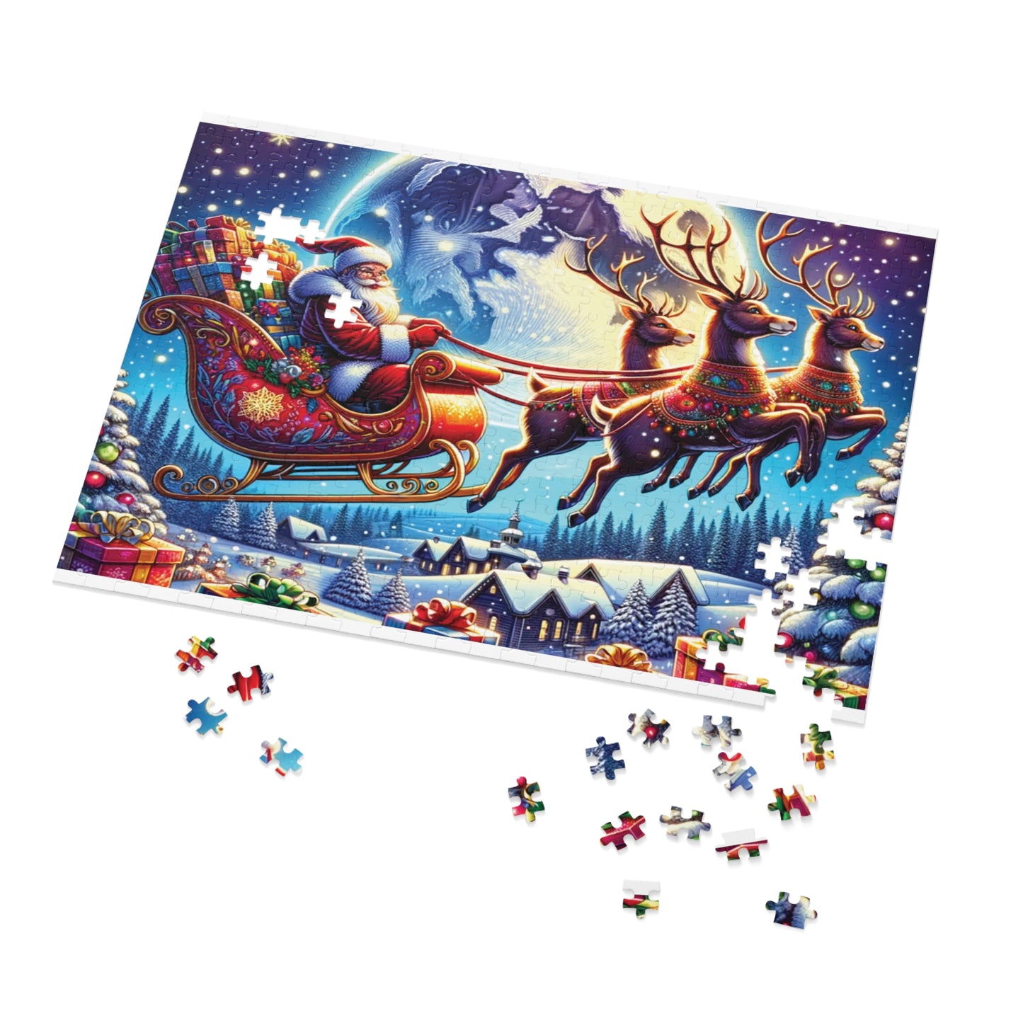 Jigsaw Puzzle, Christmas, Santa, Personalised/Non-Personalised (30, 110, 252, 500,1000-Piece)