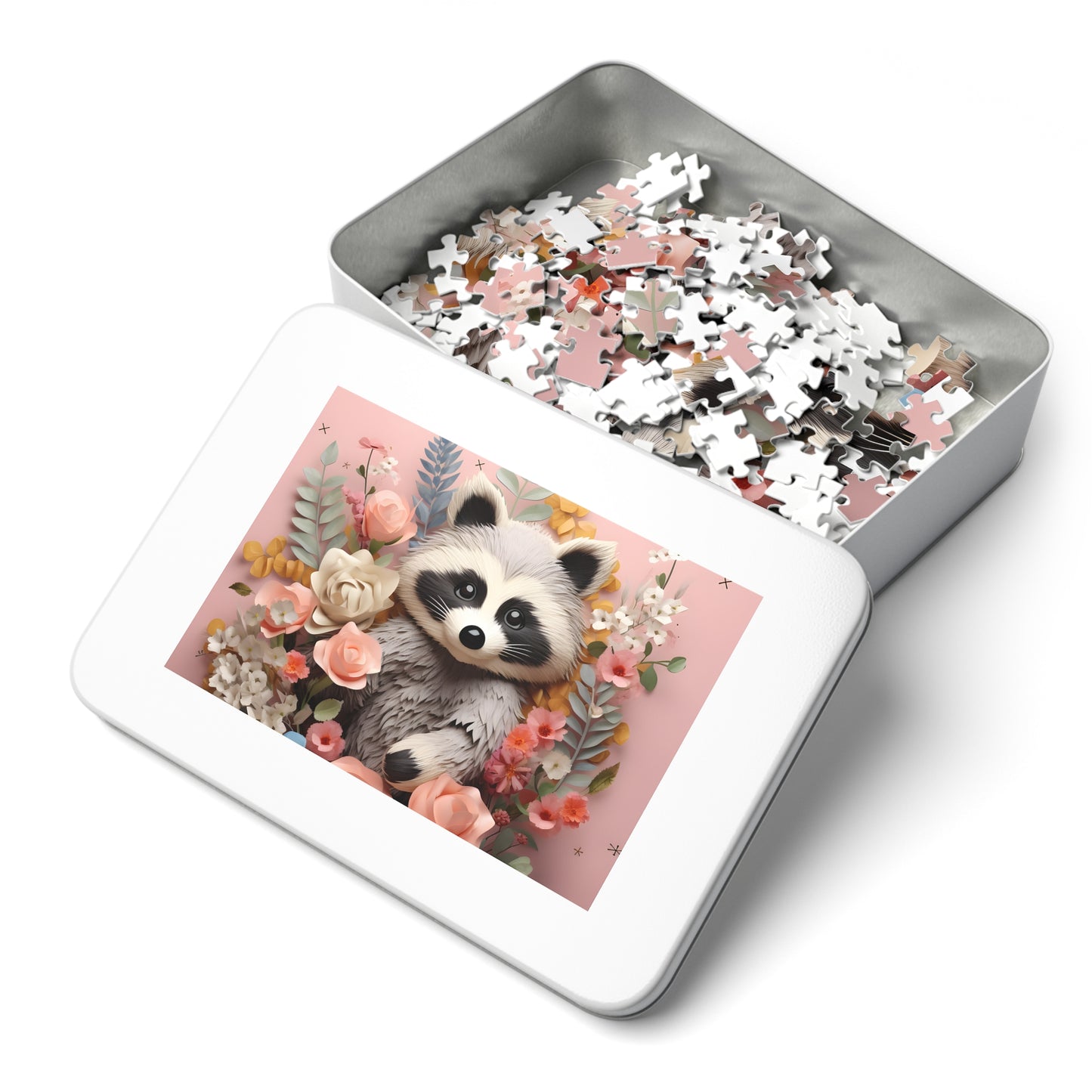 Jigsaw Puzzle, Racoon, Personalised/Non-Personalised (30, 110, 252, 500,1000-Piece)