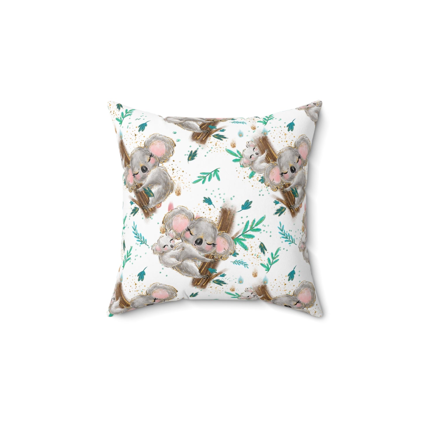 Spun Polyester Square Pillow, Australian Koala Cushion