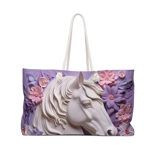 Personalised/Non-Personalised Weekender Bag, Unicorn, Weekender Bag, Beach Bag, Book Bag