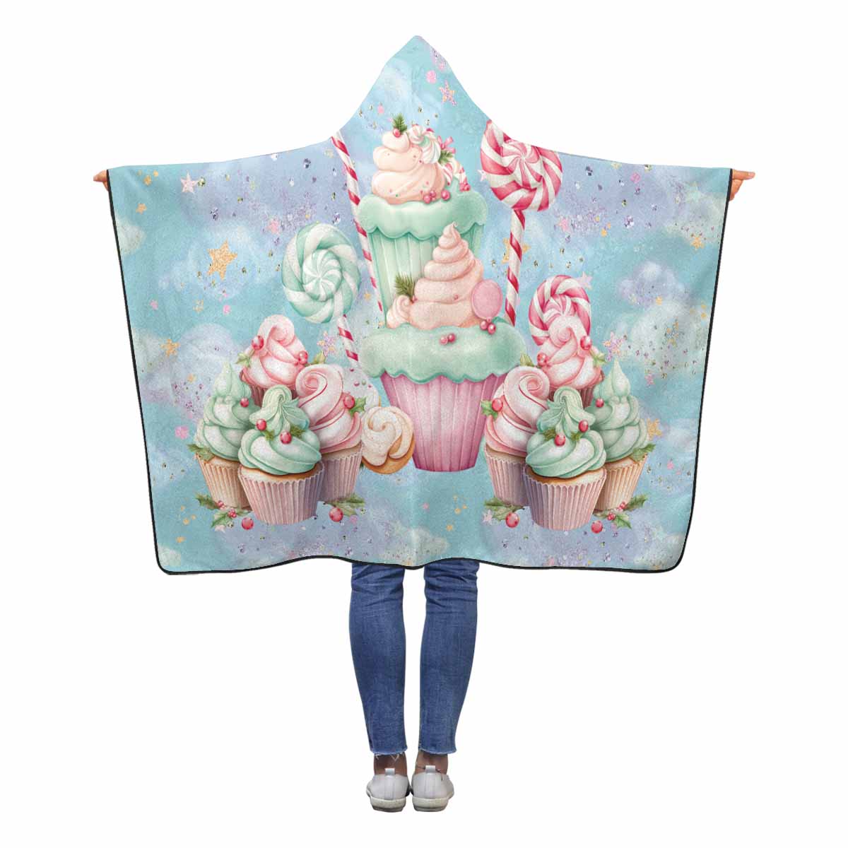 Sweet Candies Awd1345  Hooded Blanket 60"x50"