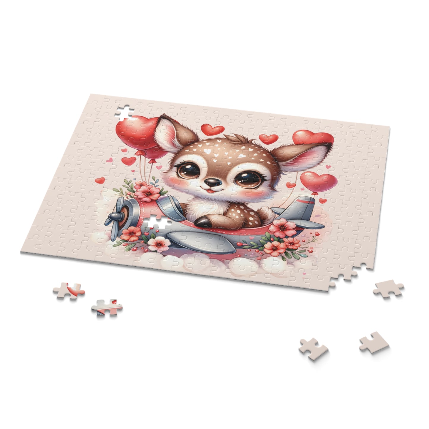 Personalised/Non-Personalised Puzzle, Deer in Plane (120, 252, 500-Piece)