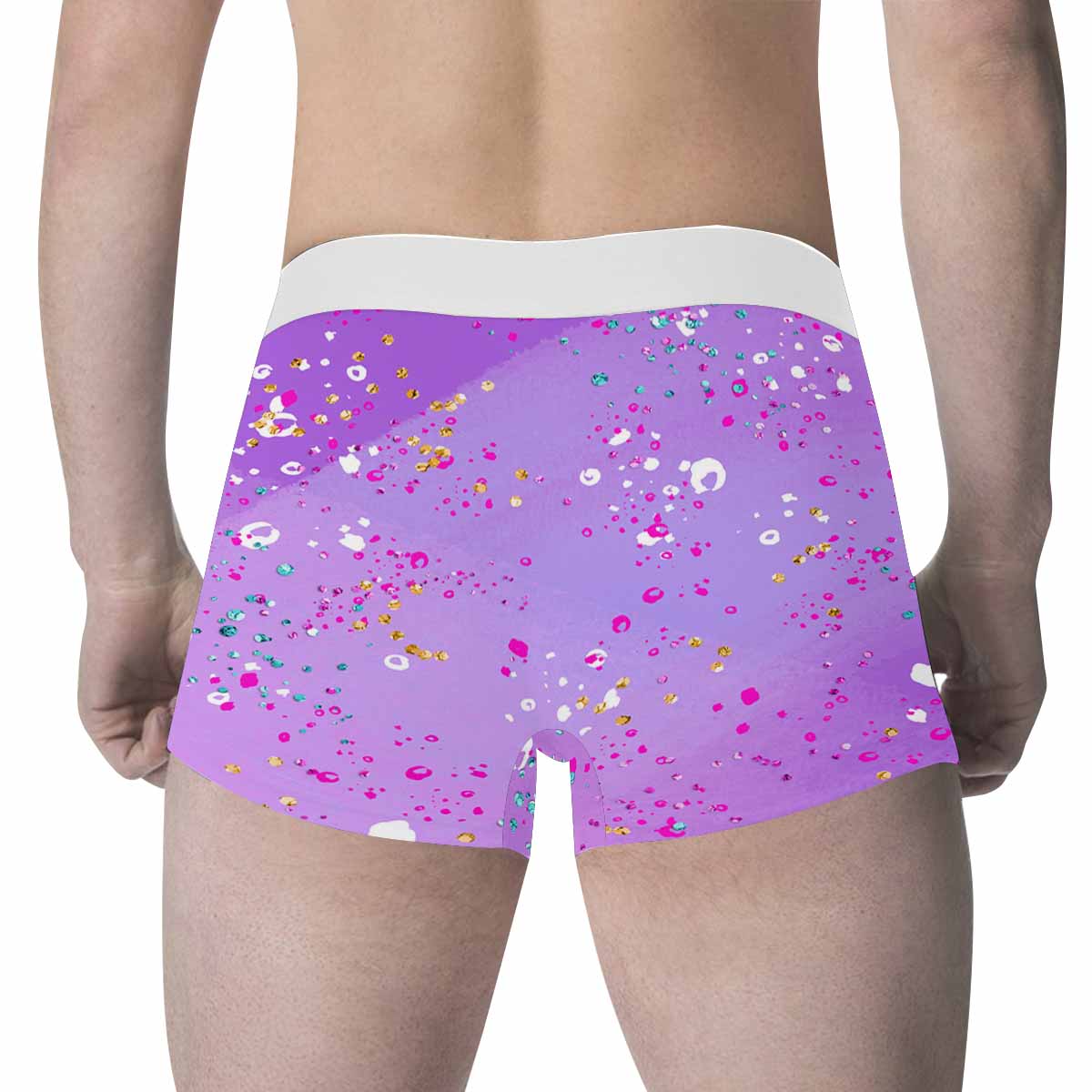 Purple Splash Men's All Over Print Boxer Briefs (Made In AUS)