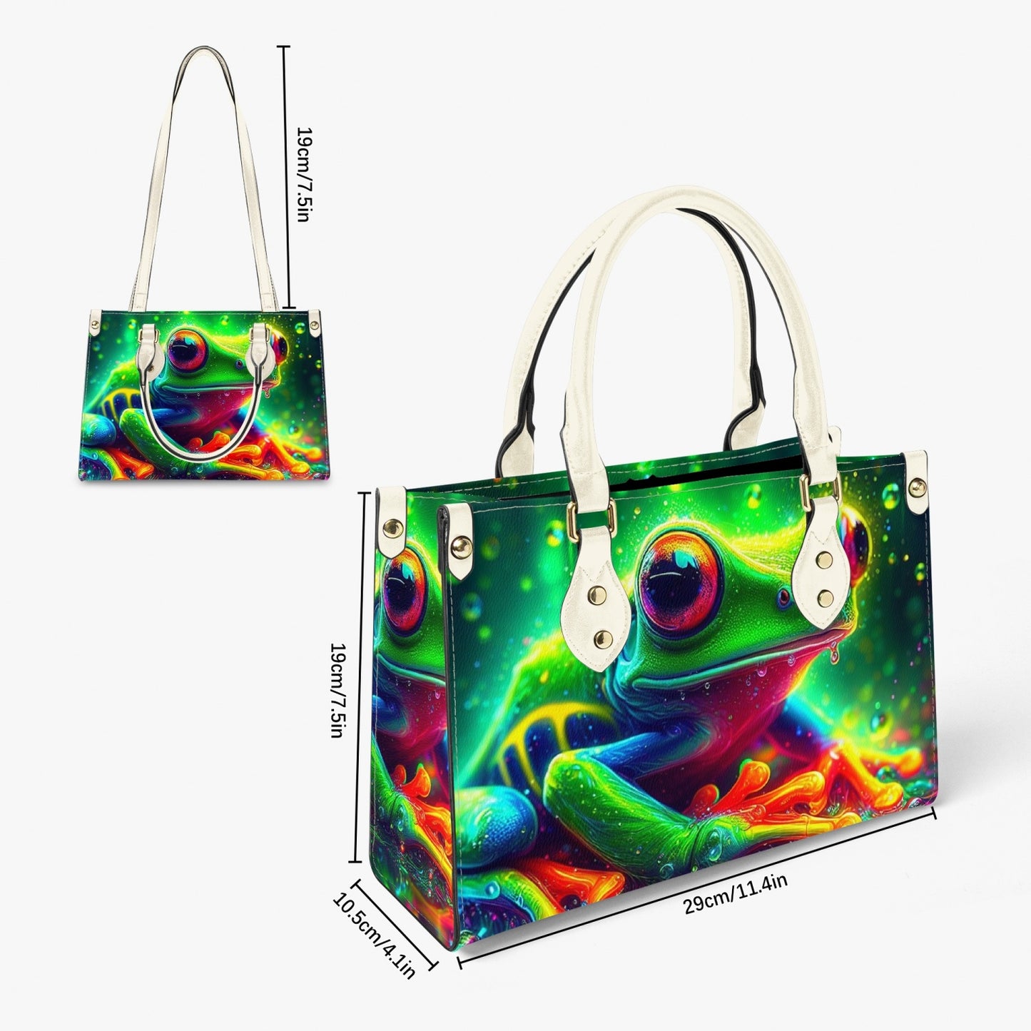 Women's Tote Bag - Long Strap - Frog