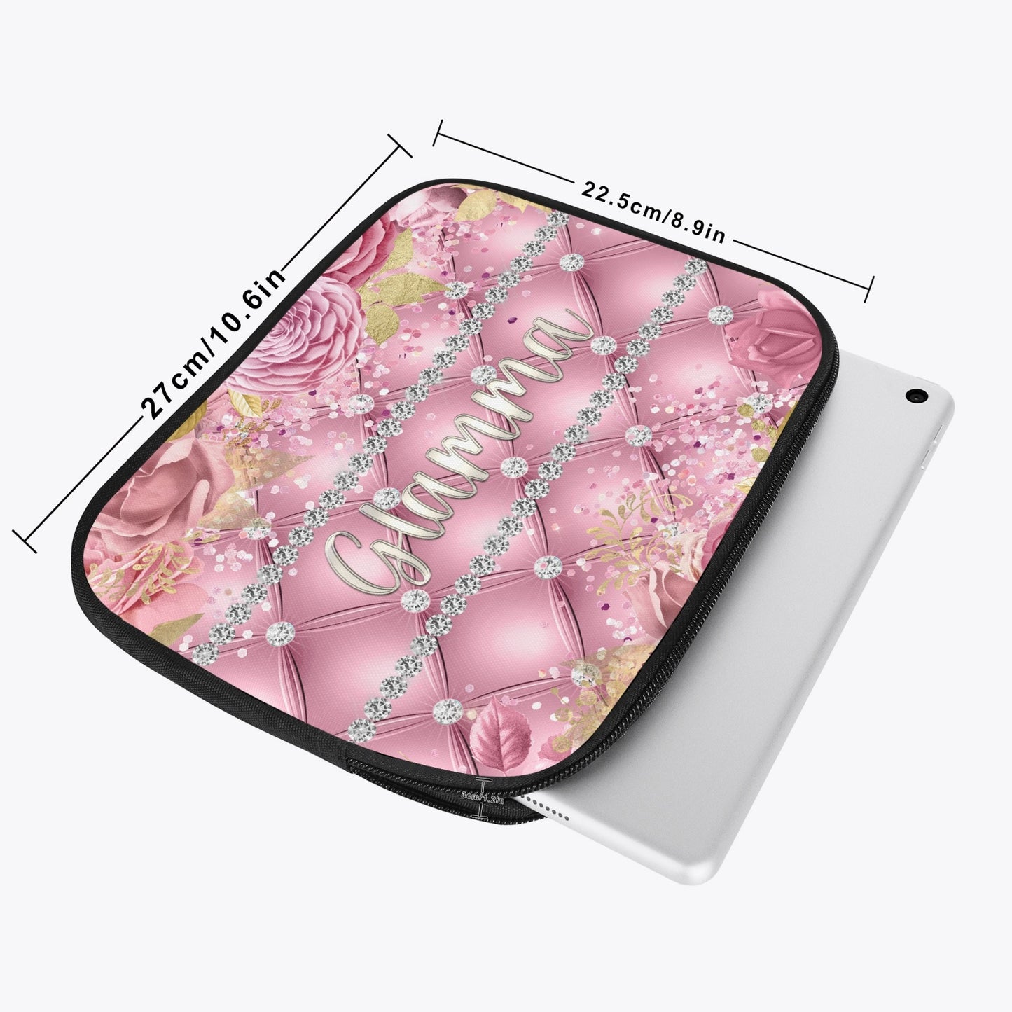 Tablet Sleeve - Pink Floral - Glamma