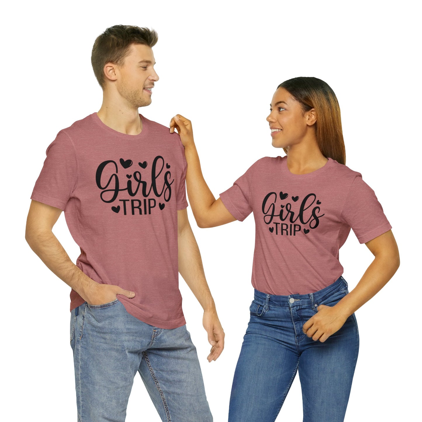 Unisex Adults Jersey Short Sleeve Tee, Cruise Tee, Girl's Trip, 100% Cotton, Light Fabric 142 g/m²