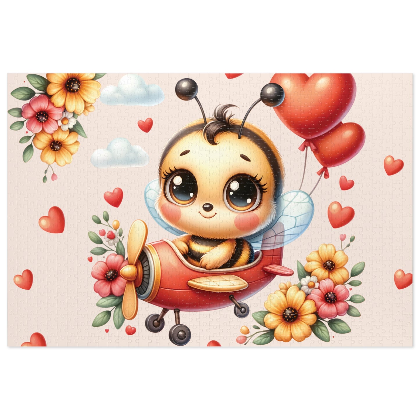 Jigsaw Puzzle in Tin, Bee in Plane, Personalised/Non-Personalised, awd-129 (30, 110, 252, 500,1000-Piece)