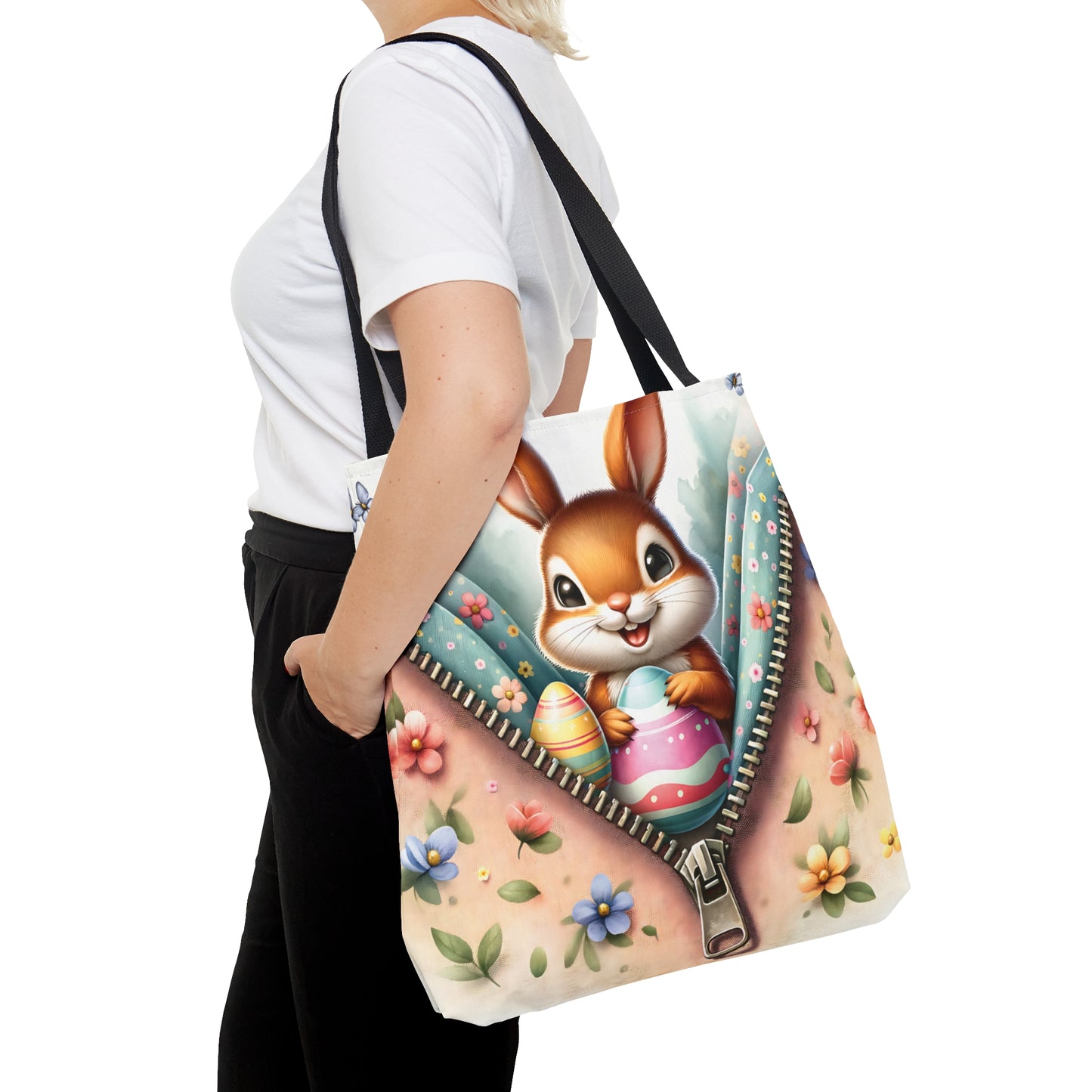 Tote Bag, Easter, Cute Rabbit, Personalised/Non-Personalised Tote bag