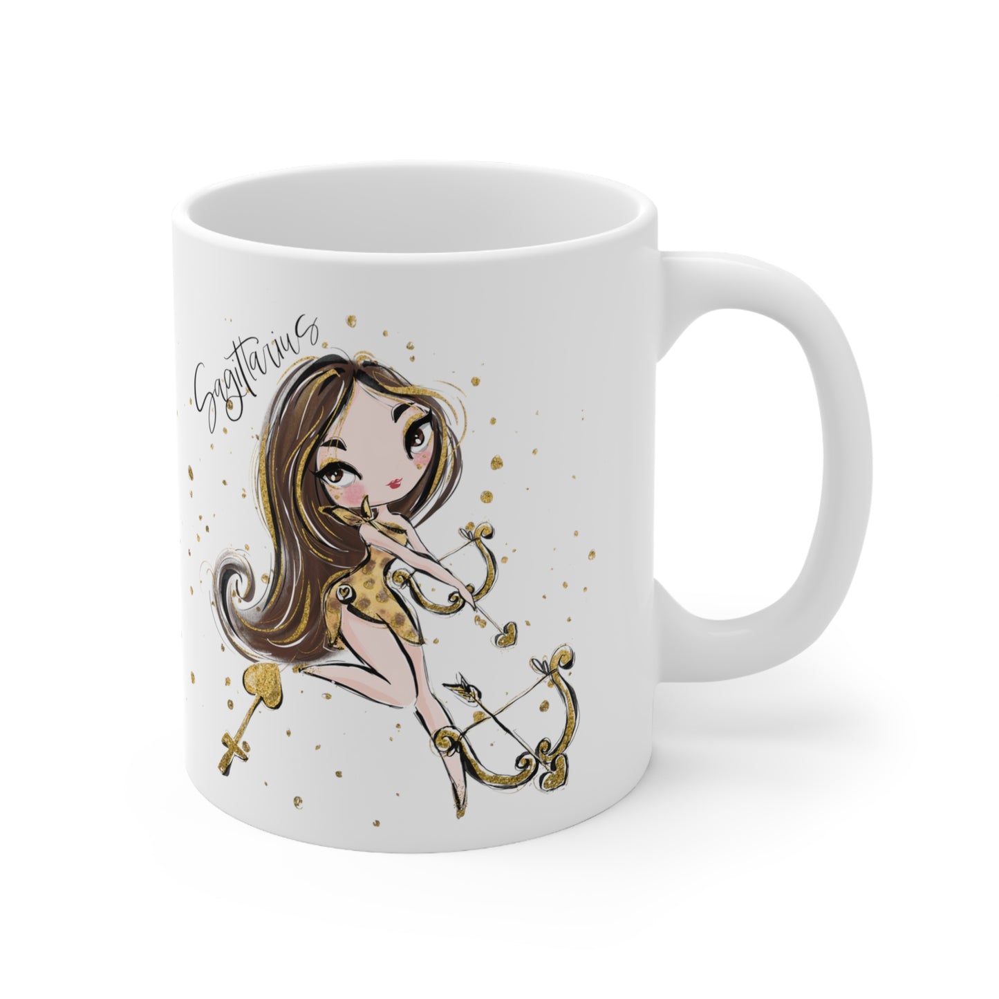 Personalised/Non Personalised Zodiac Sign, Sagittarius, Ceramic Mug 11oz