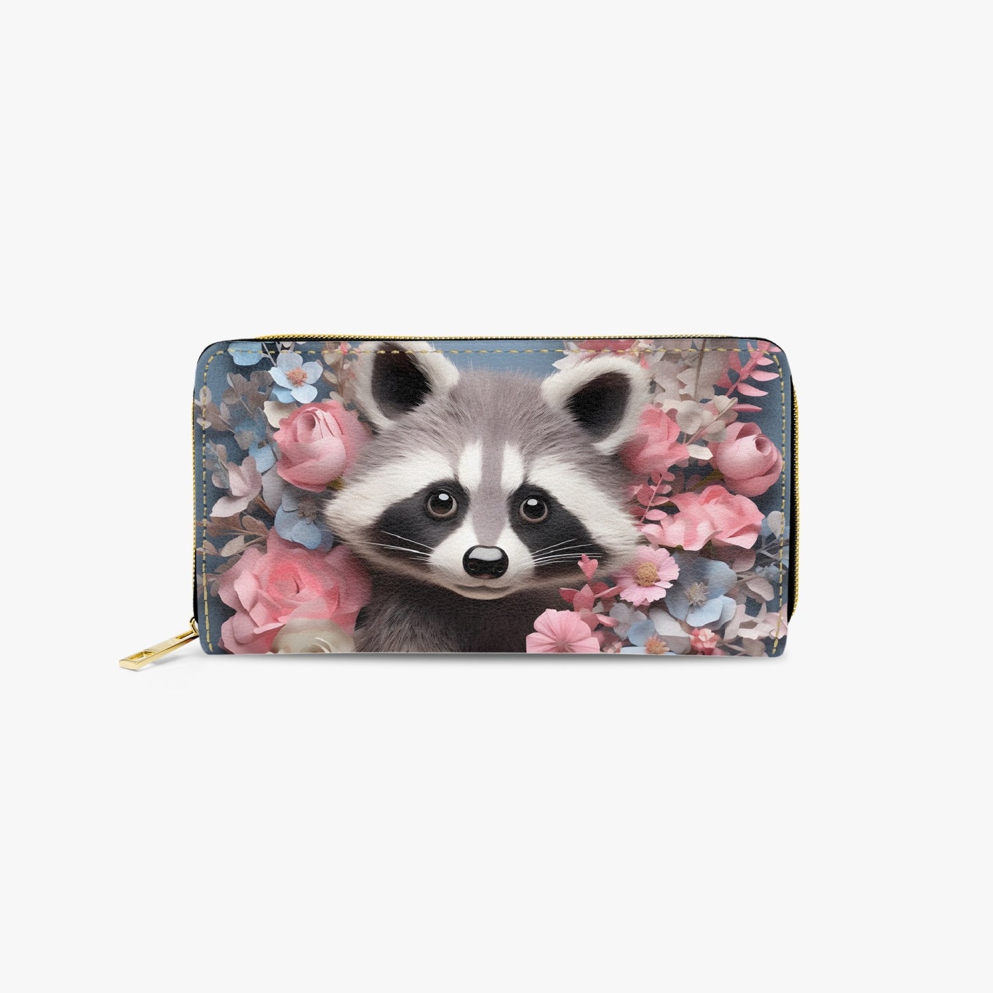 Long Type Zipper Purse, Racoon, awd-563