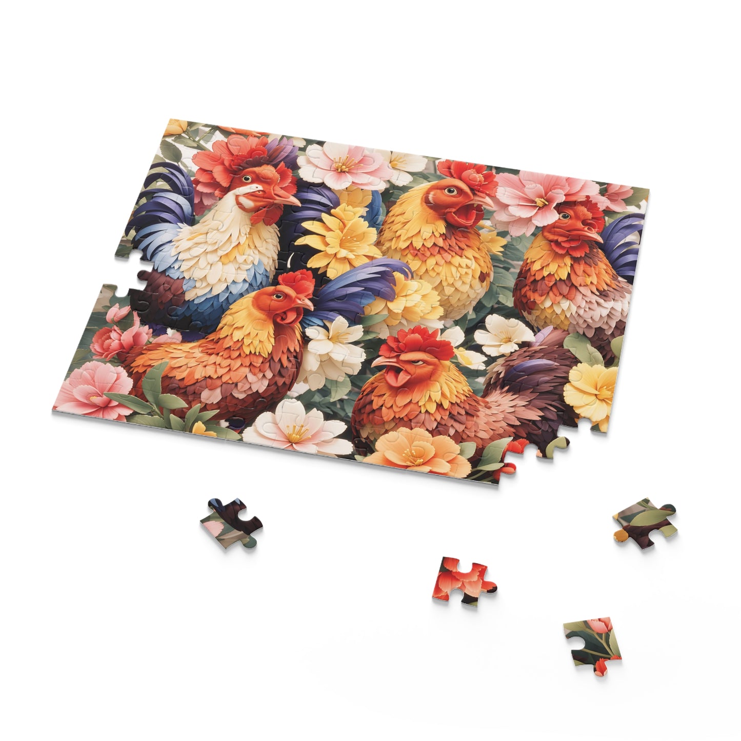 Personalised/Non-Personalised Puzzle, Chickens/Rooster (120, 252, 500-Piece)