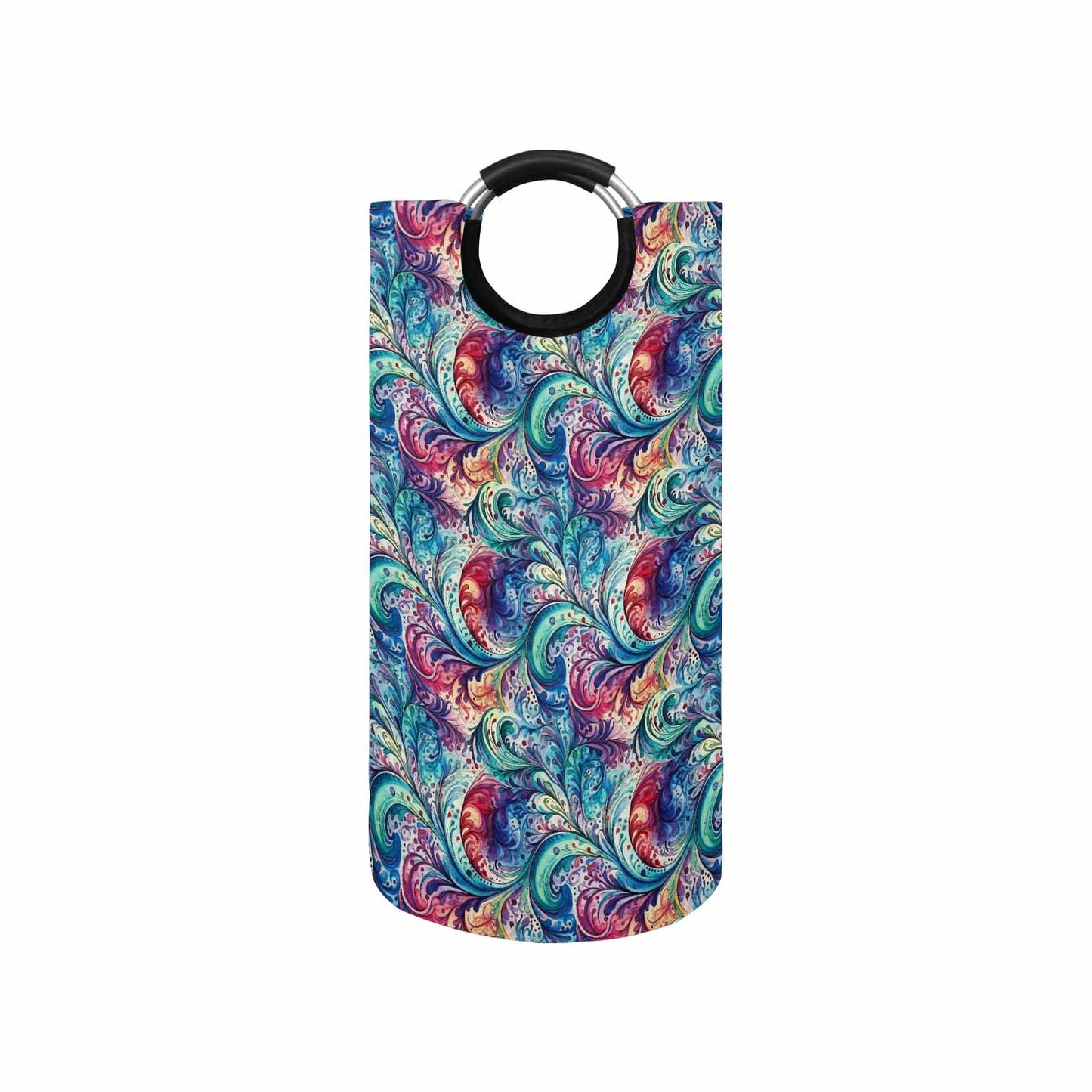 Rainbow Paisley  Round Laundry Basket