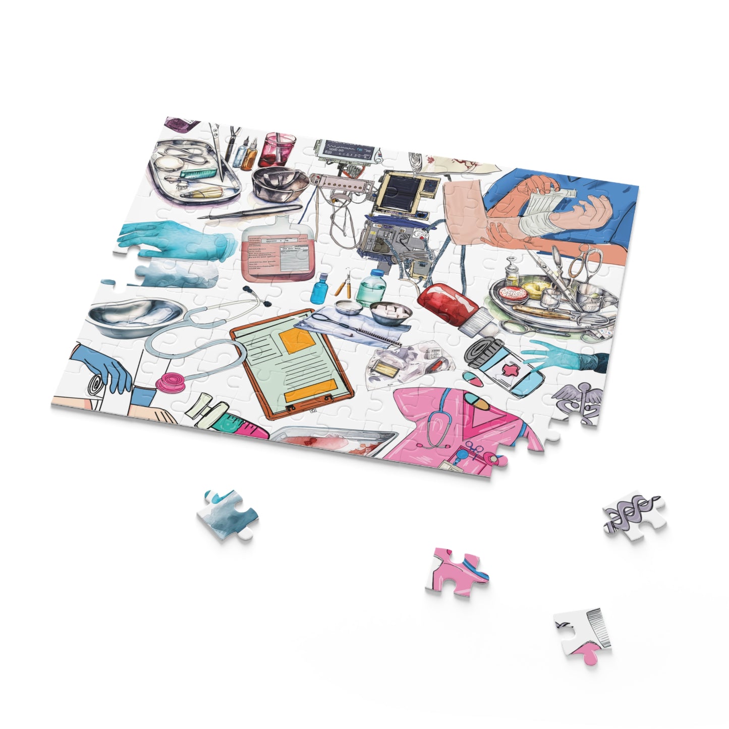 Personalised/Non-Personalised Puzzle, Wound Care Nurse (120, 252, 500-Piece)