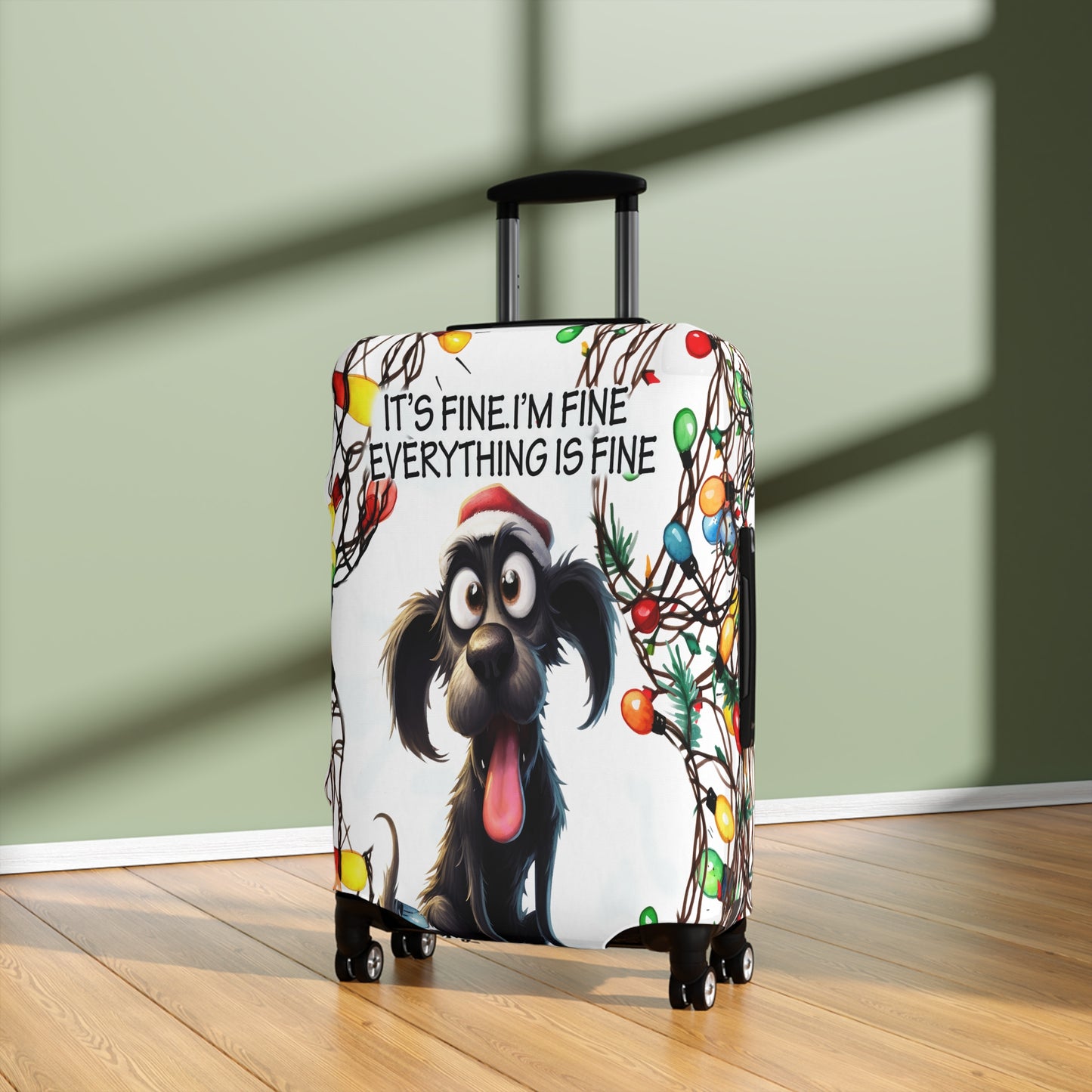 Luggage Cover, Dog I'm Fine everything is fine, awd-1163