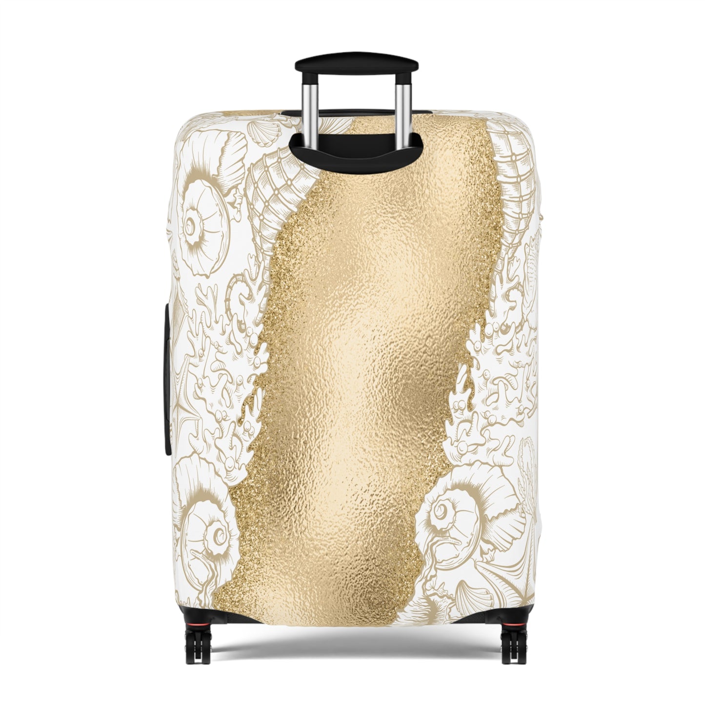 Luggage Cover, White and Gold Sea, awd-1729