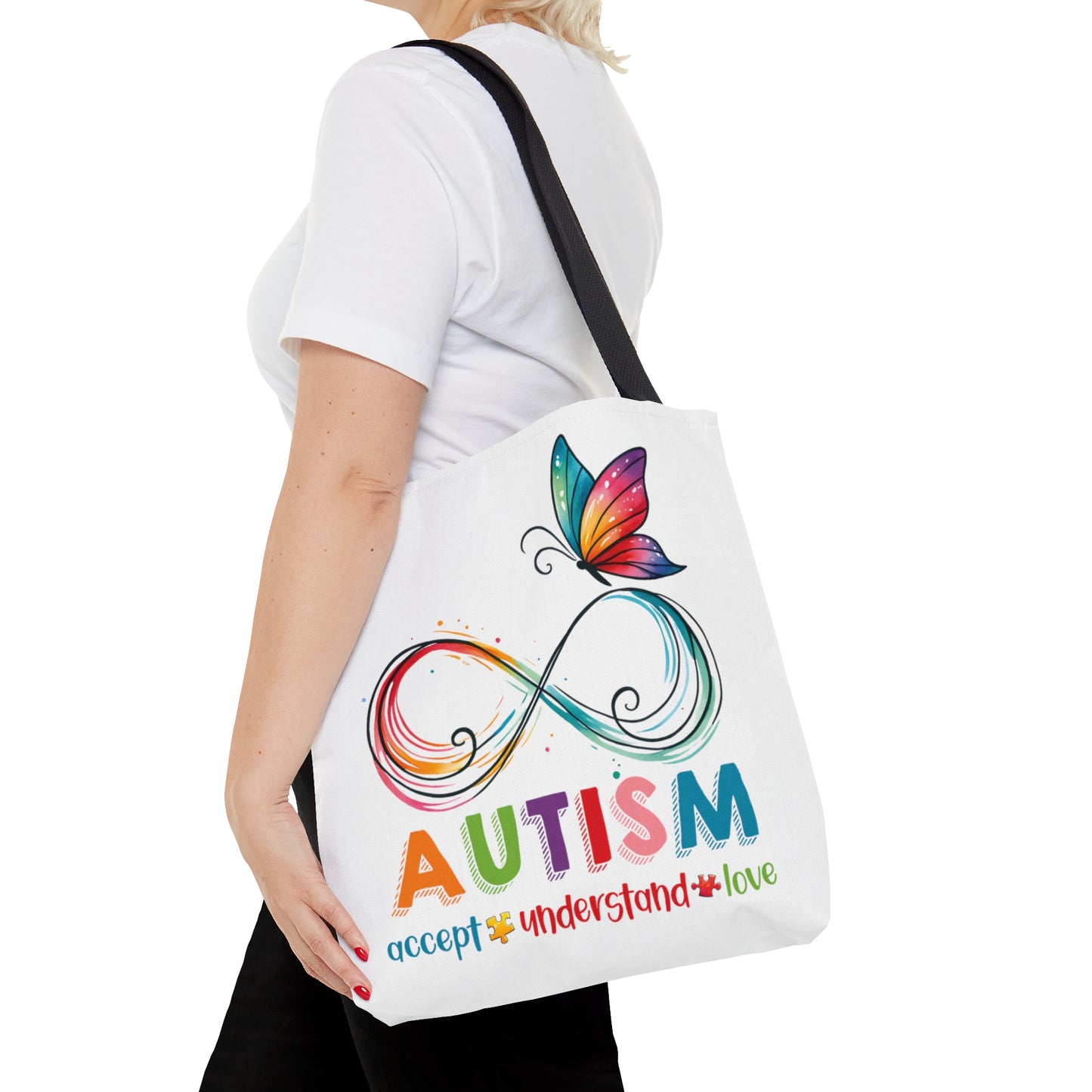 Tote Bag, Autism, Accept, Understand, Love, Personalised/Non-Personalised Tote bag