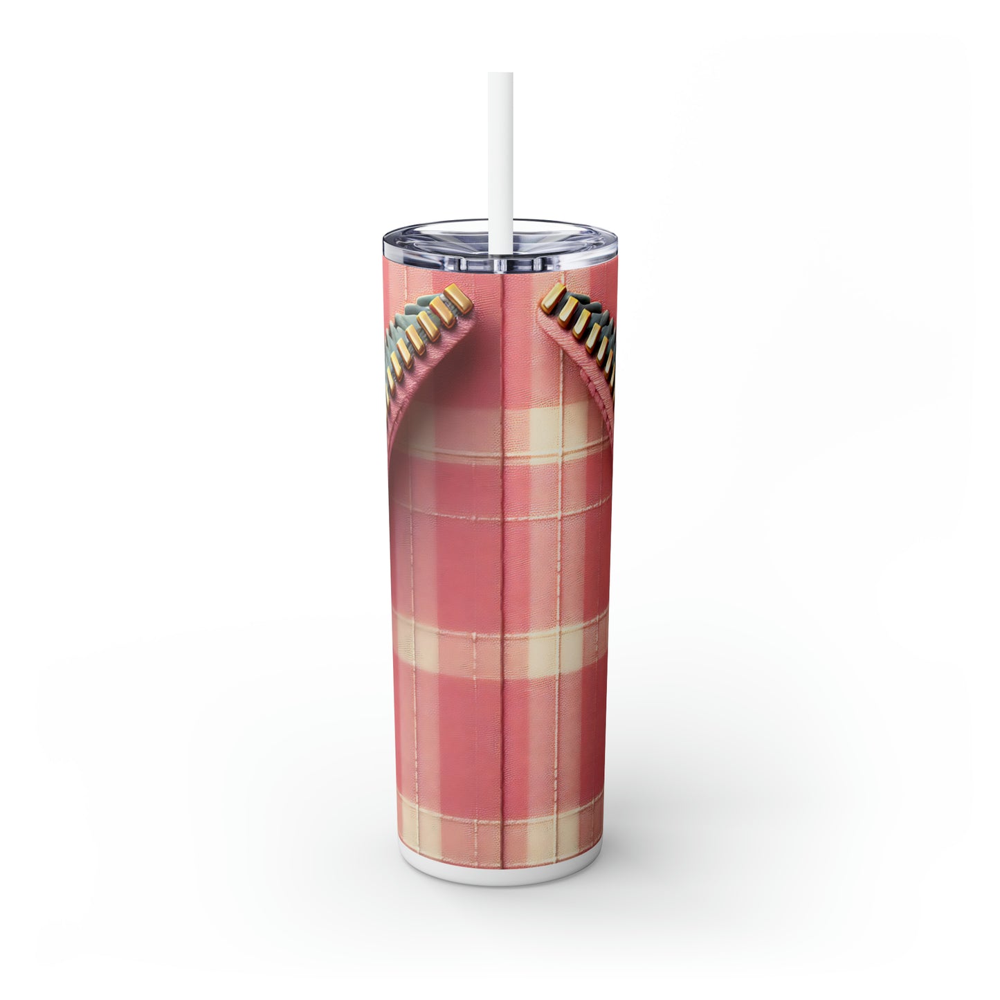 Skinny Tumbler with Straw, 20oz, Owl, Valentines Day