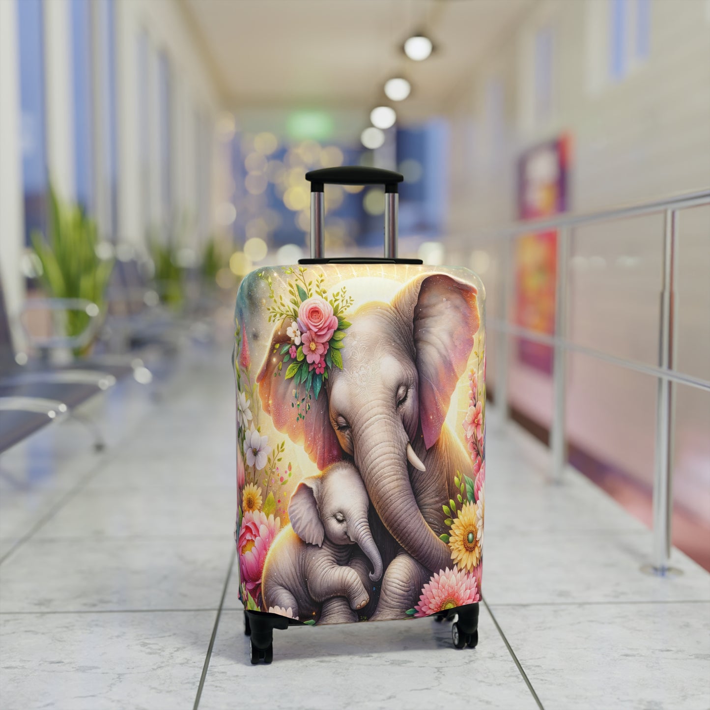 Luggage Cover, Elephant and Baby awd-1740