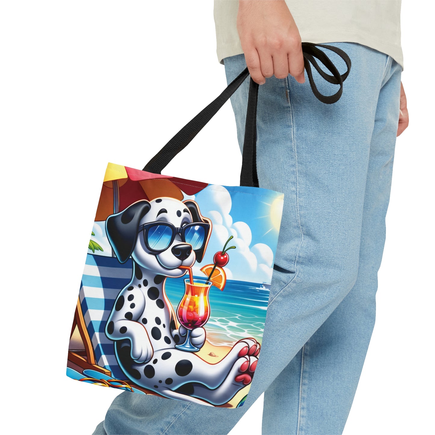 Tote Bag, Dog on Beach, Dalmatian, Tote bag, awd-1209