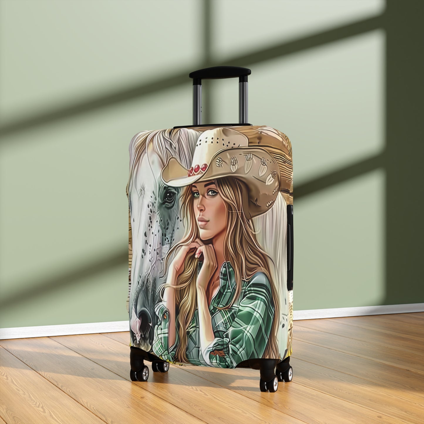 Luggage Cover, Just a Girl who Loves Horses, awd-3099