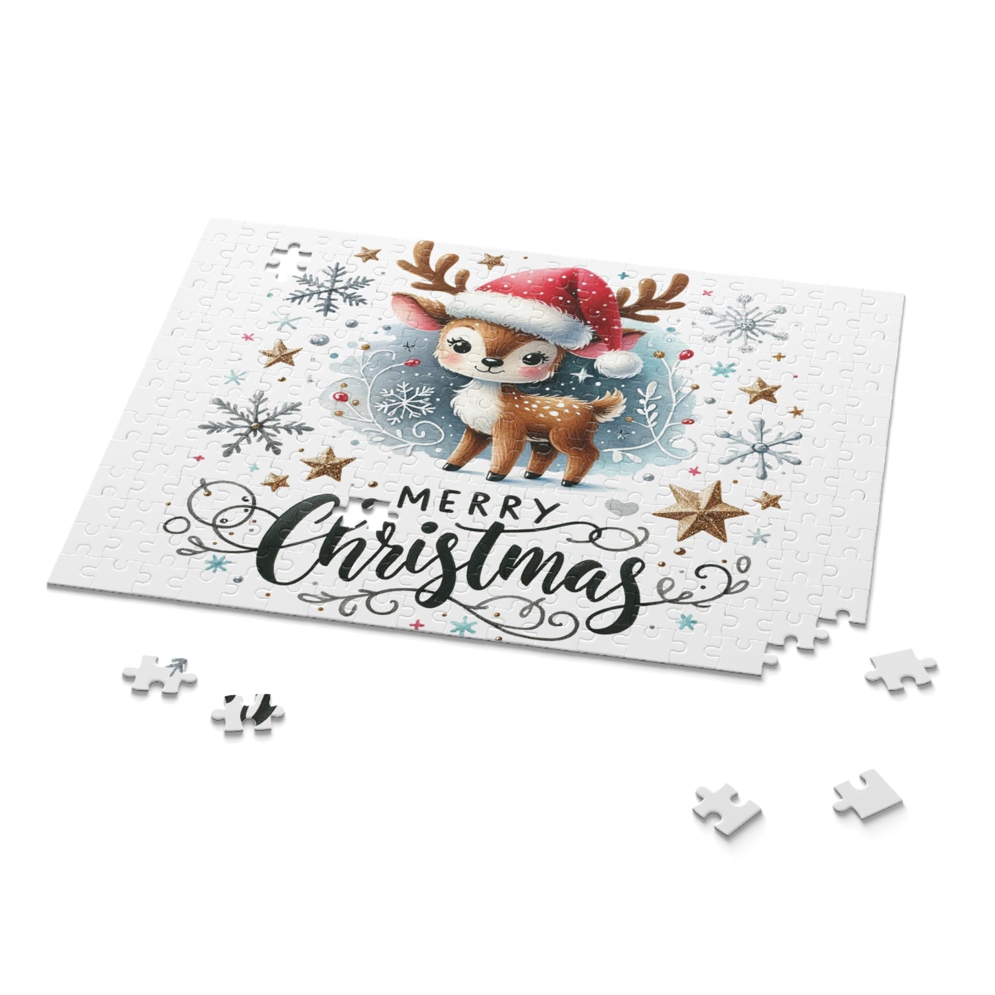 Personalised/Non-Personalised Puzzle, Christmas Reindeer (120, 252, 500-Piece)