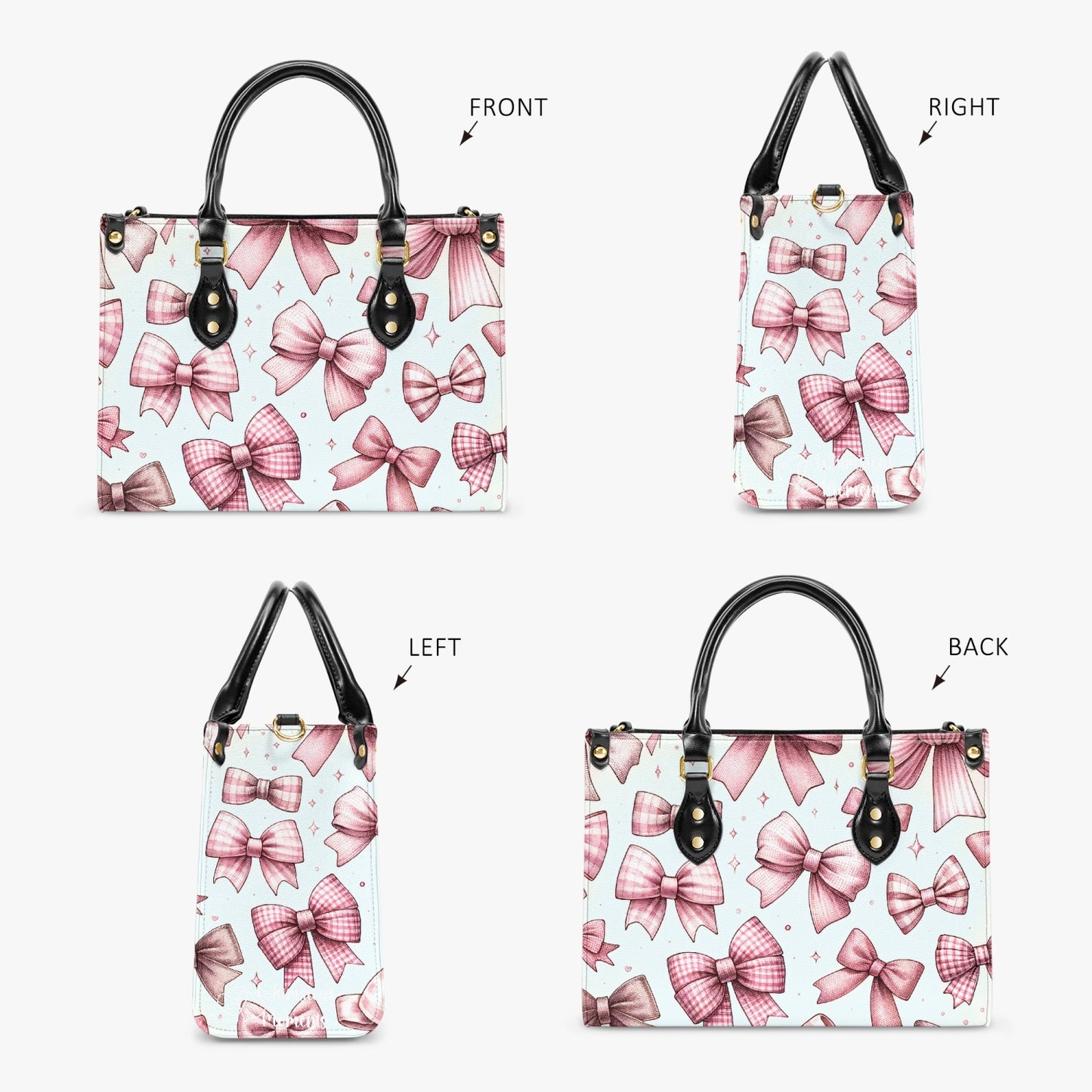 Women's Tote Bag - Ribbon's and Cherries - Rockabilly Ribbon Roll