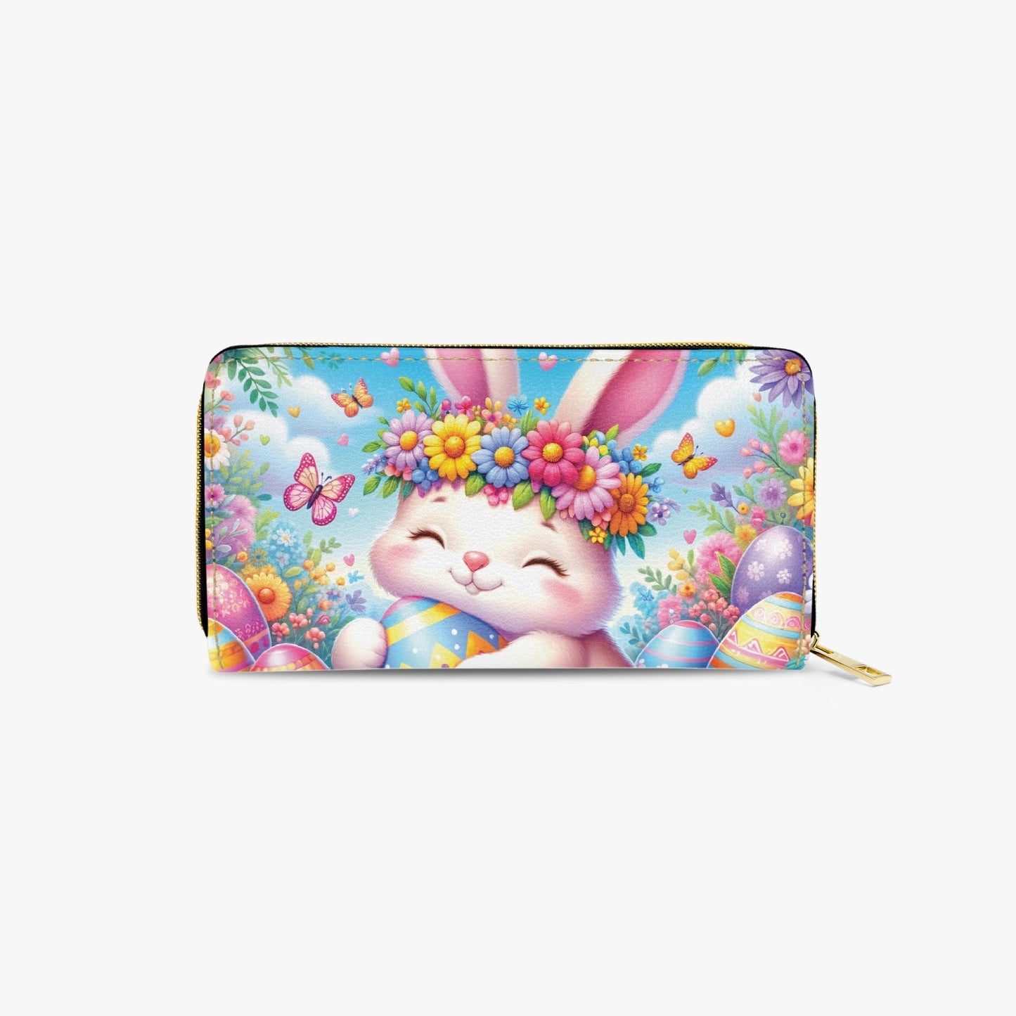 Long Type Zipper Purse, Easter, Rabbit