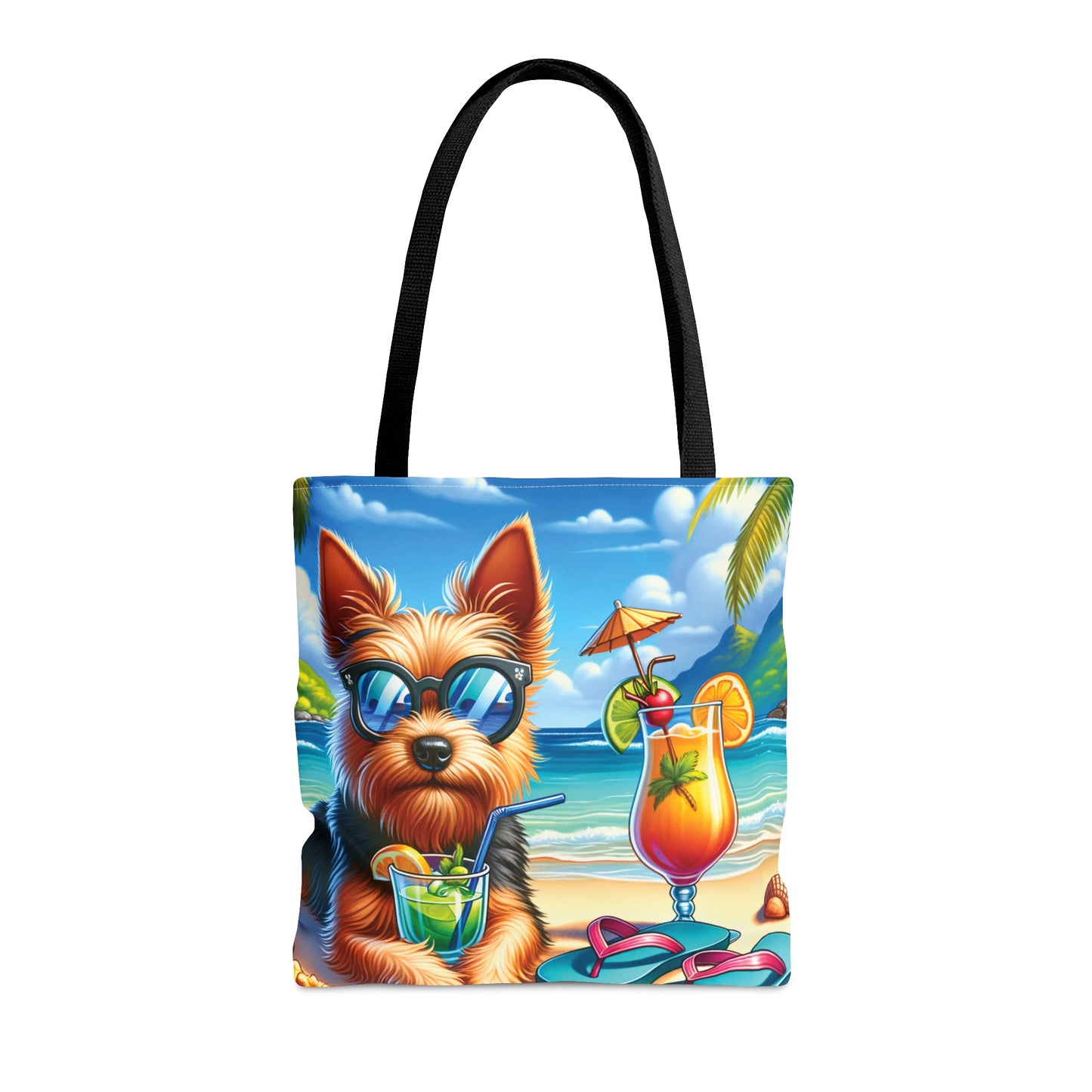 Tote Bag, Dog on Beach, Australian Terrier, Tote bag, awd-1112