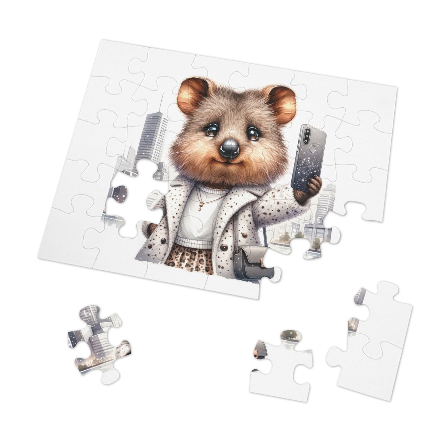 Jigsaw Puzzle in Tin, Australian Animals, Quokka, Personalised/Non-Personalised, awd-1331 (30, 110, 252, 500,1000-Piece)