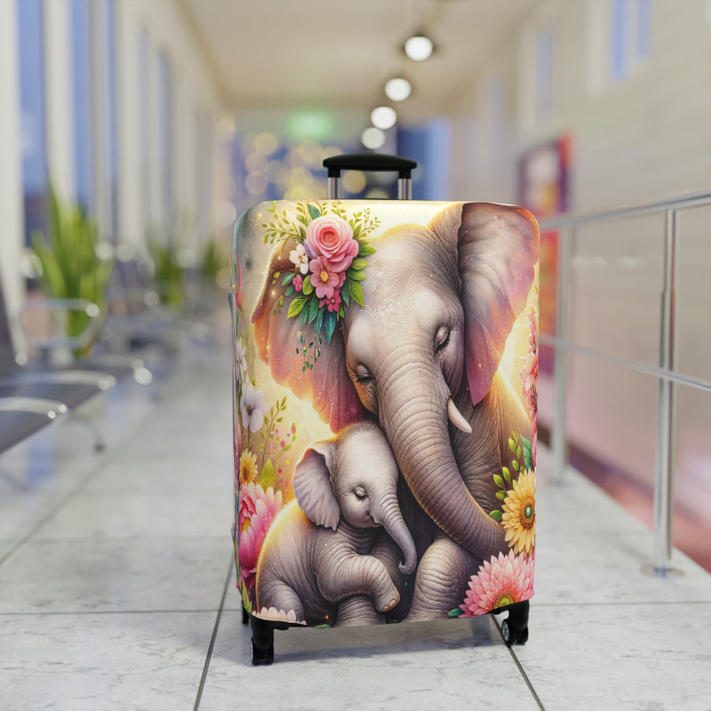 Luggage Cover, Elephant and Baby awd-1740