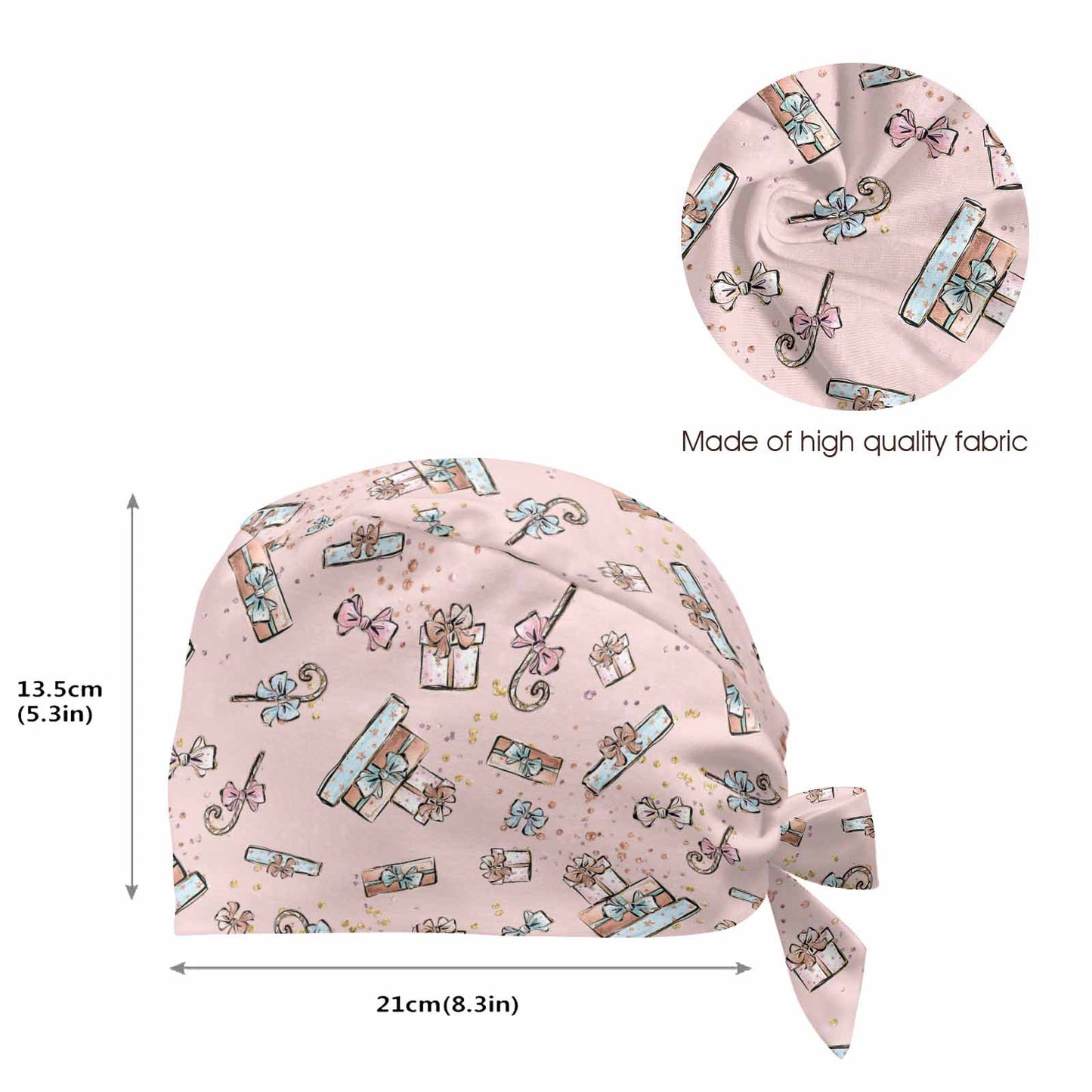 Pink Christmas Presents  Scrub Cap