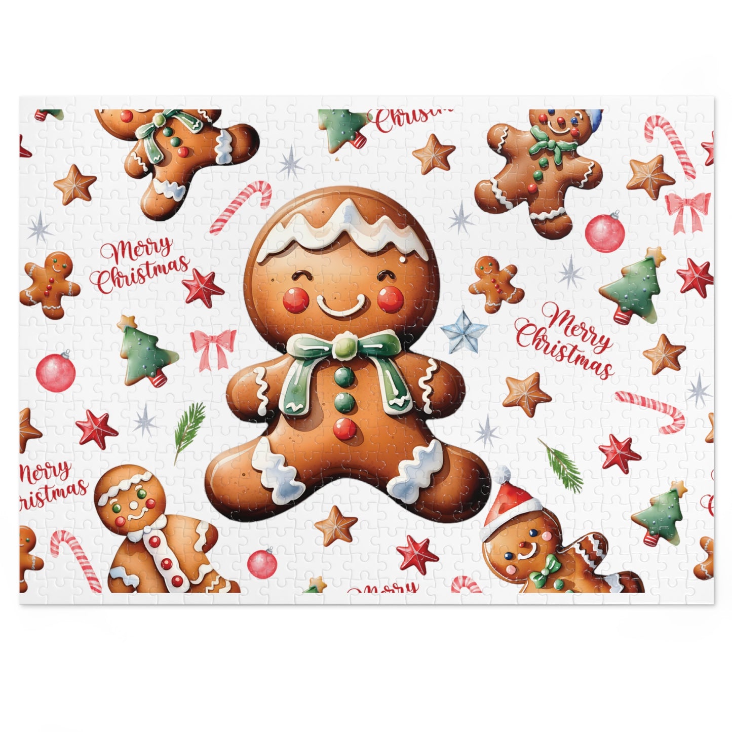 Jigsaw Puzzle, Christmas, Gingerbread Man, Personalised/Non-Personalised (30, 110, 252, 500,1000-Piece)