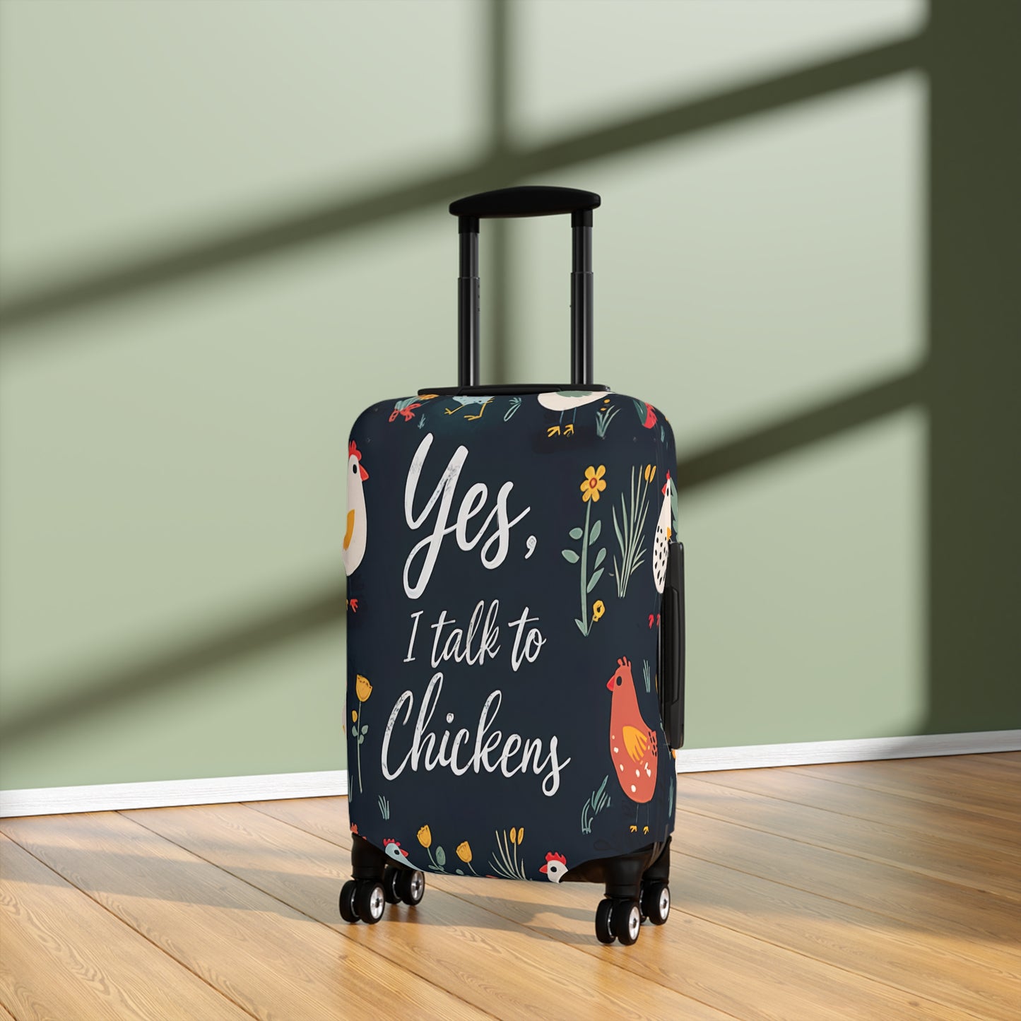 Luggage Cover, Yes I talk to Chickens, awd-1678