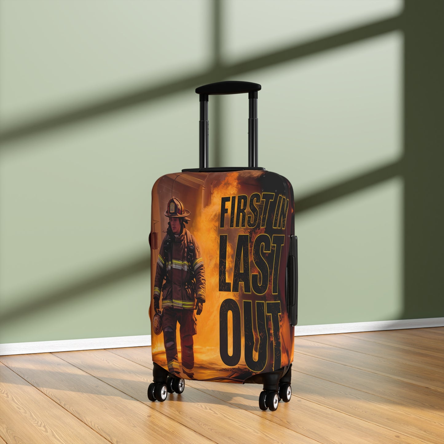 Luggage Cover, Fireman, First in Last Out, awd-1669