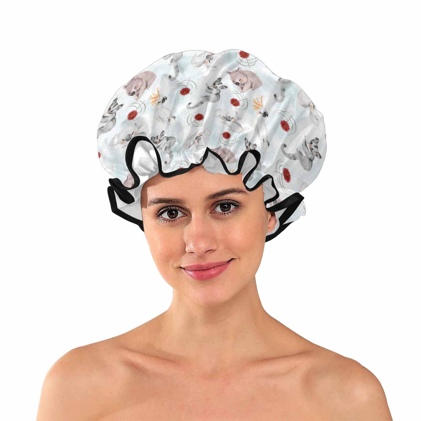 Australian Animals Koala, Sugar Glider, Wombat  Shower Cap