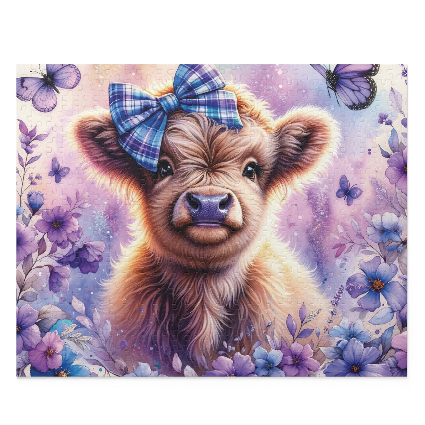 Personalised/Non-Personalised Puzzle, Highland Cow (120, 252, 500-Piece)