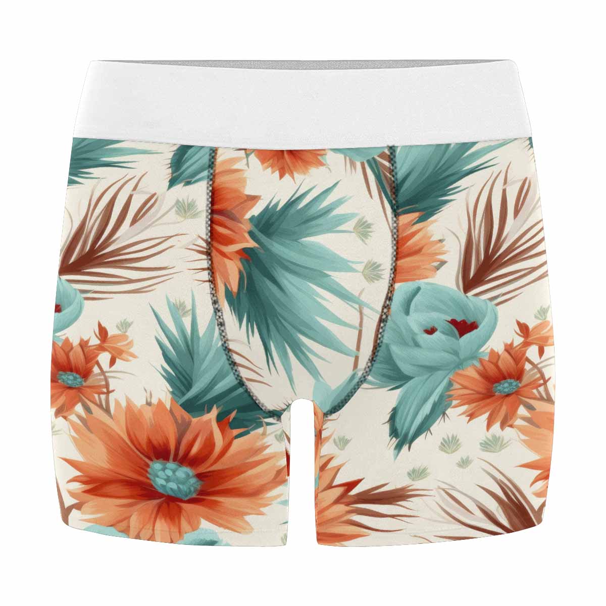 Boho Floral Men's All Over Print Boxer Briefs (Made In AUS)