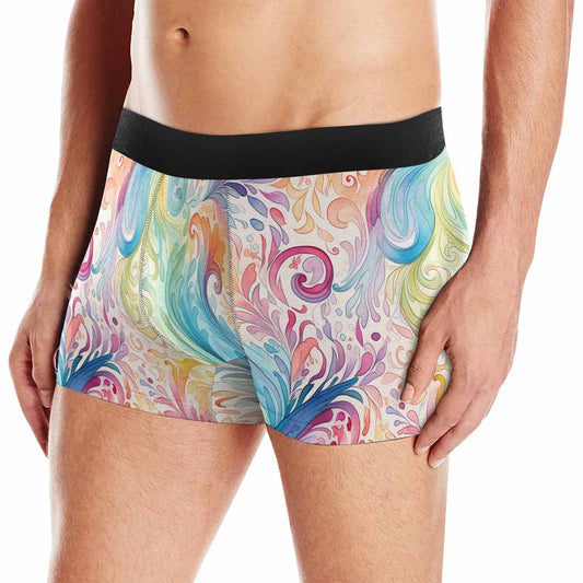 Pastel Rainbow Paisley AUS Men's Boxer Briefs (Made In AUS)