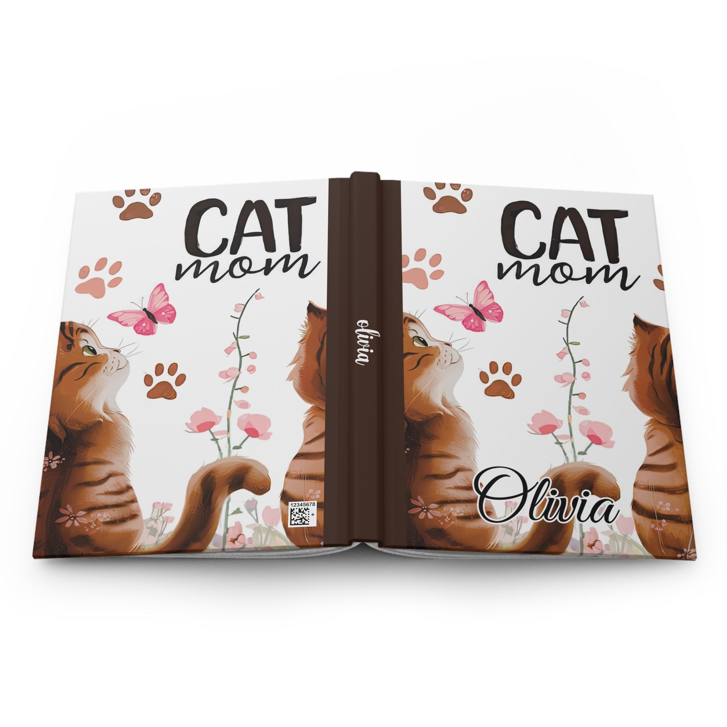 Personalised Hardcover Journal Matte, Cat Mom, awd-1472